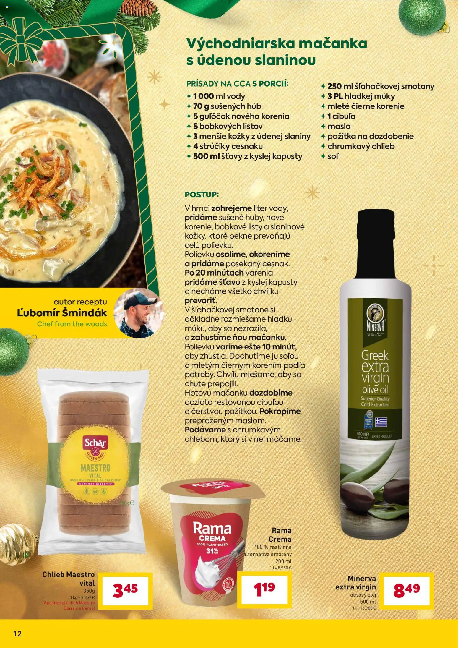 Nové Billa akcie – leták je platný od 10.12.2025 | Strana: 12 | Produkty: Maslo, Olej, Chlieb, Rama