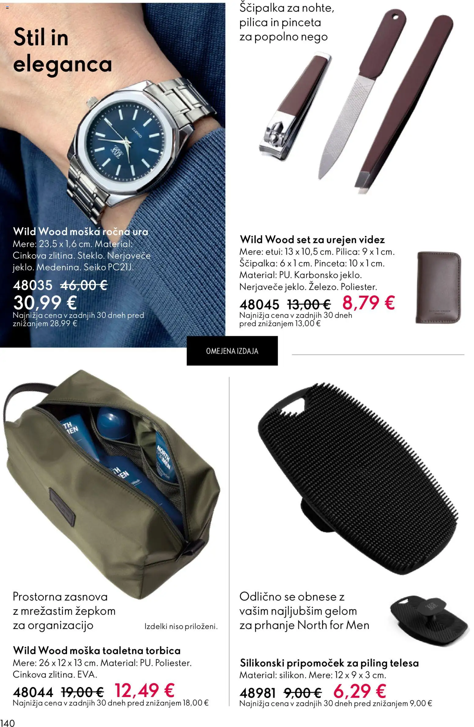 Novi Oriflame katalog ponudbe – veljaven od 11.03.2026 | Stran: 140 | Izdelki: Toaletna torbica, Ura, Piling, Torbica