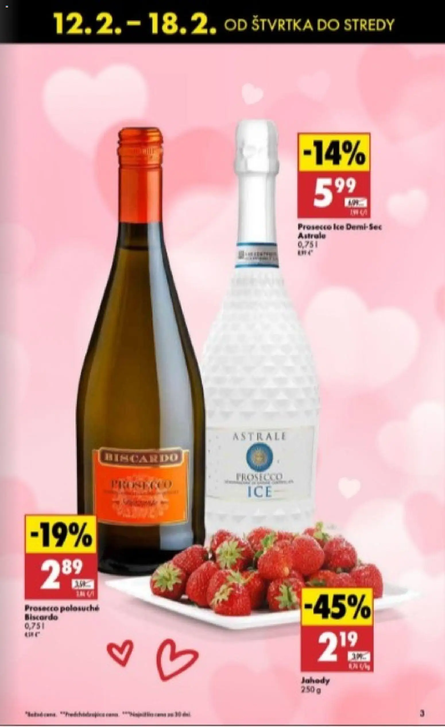 Nové Biedronka akcie – leták je platný od 12.02.2026 | Strana: 3 | Produkty: Prosecco, Jahody