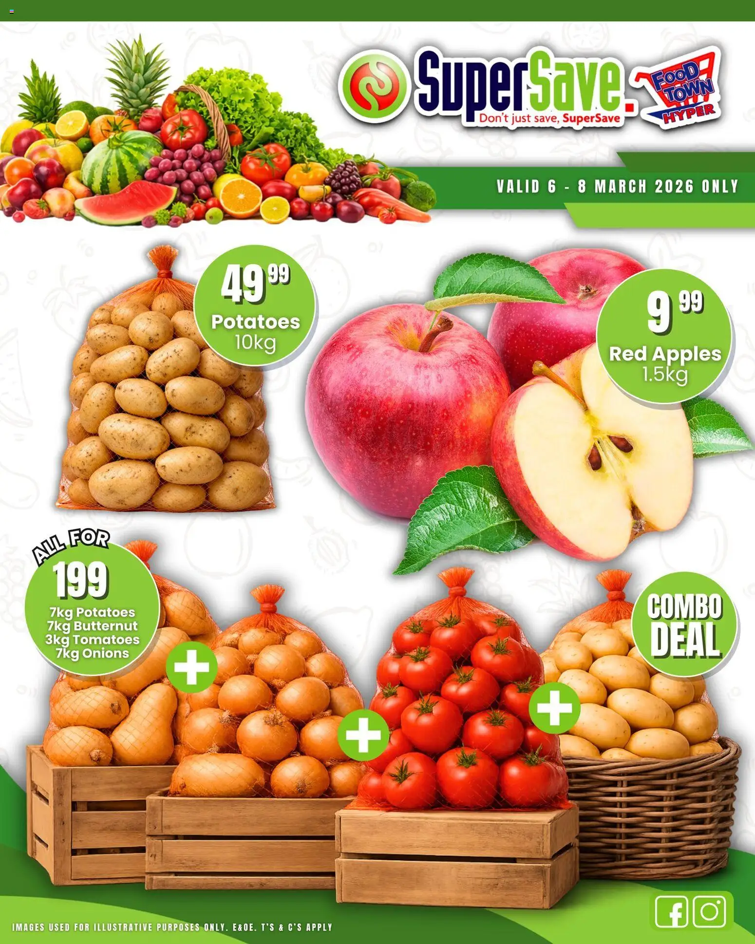 New Super Save catalogue – valid from 06.03.2026 | Page: 1 | Products: Apples, Tomatoes, Potatoes, Onions