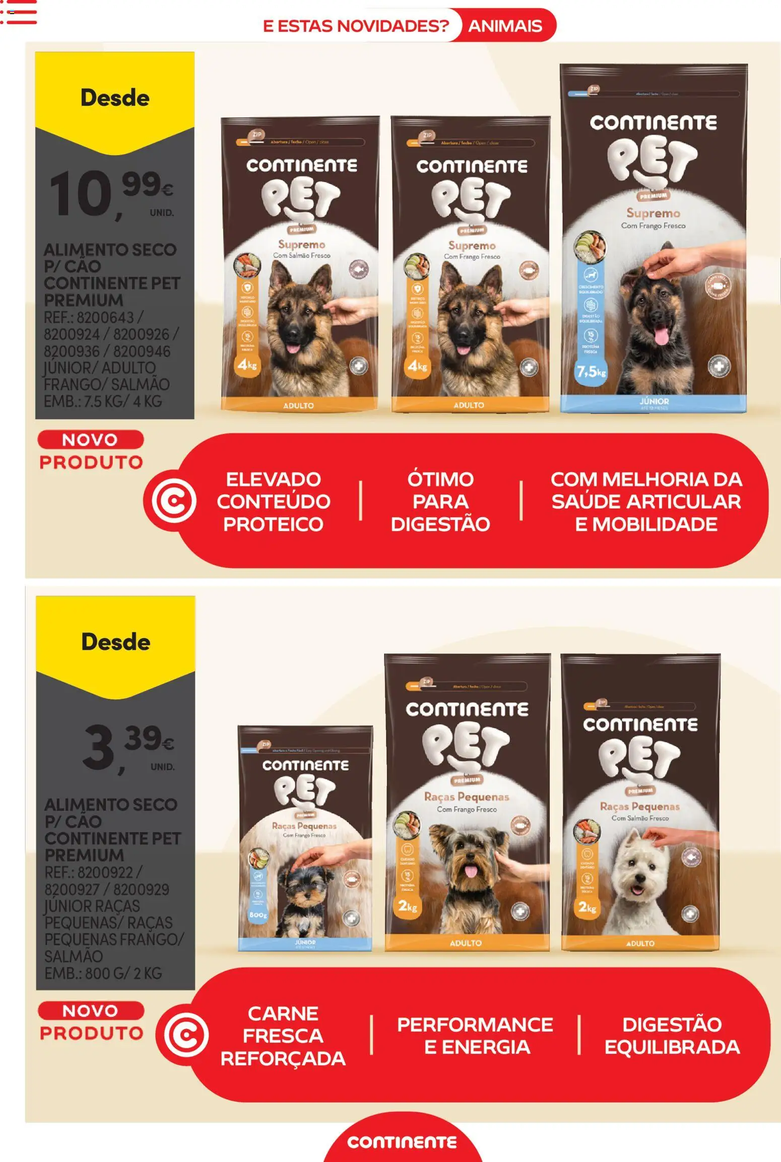 Continente - Novidades de que toda a gente gosta │ válido de 10.02.2026 | Página: 50 | Produtos: Frango, Salmão, Carne