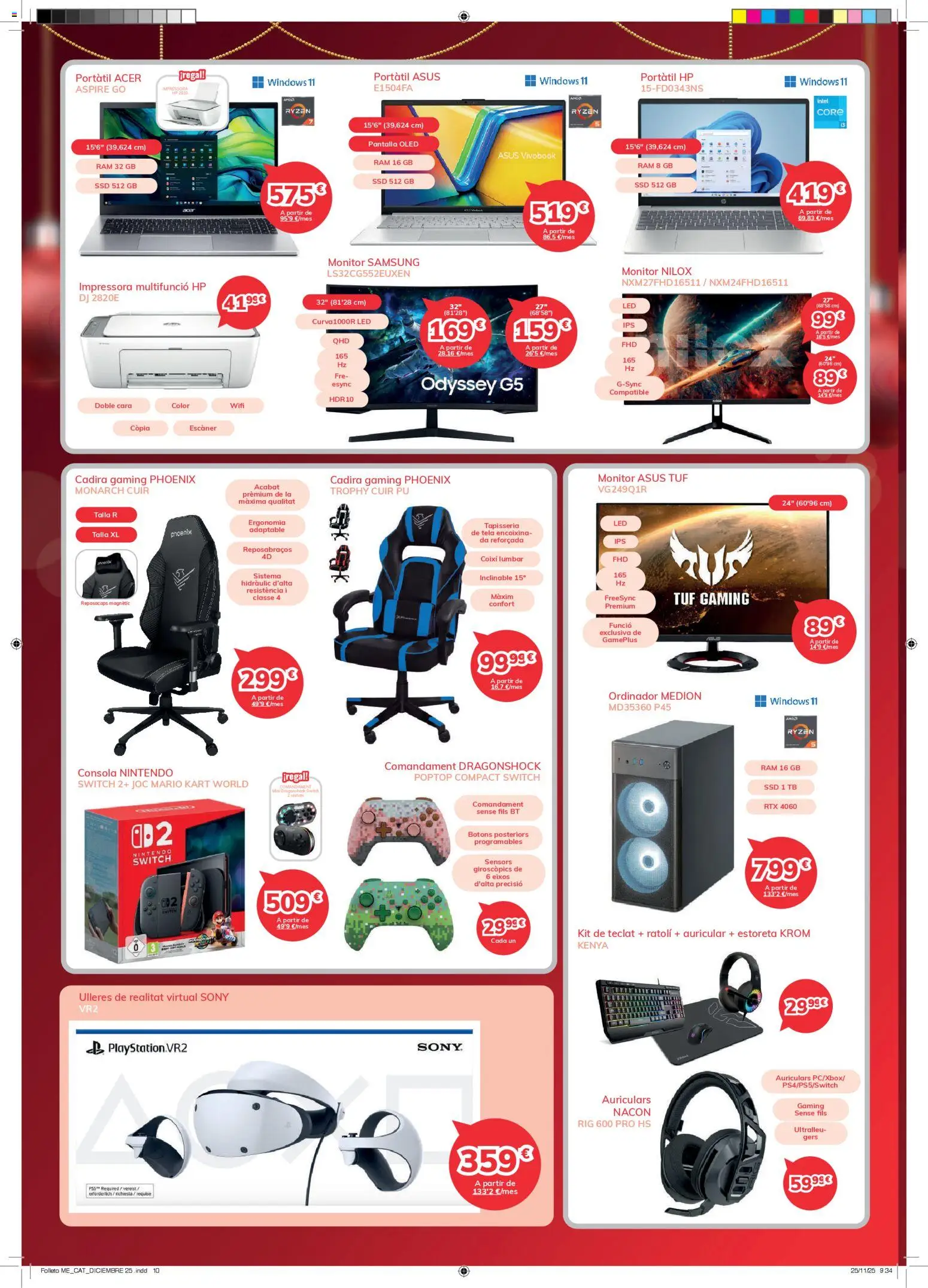 Mi Electro folleto Catalan │ válido desde el 01.12.2025 | Página: 10 | Productos: Consola Nintendo, Consola, Nintendo, Monitor