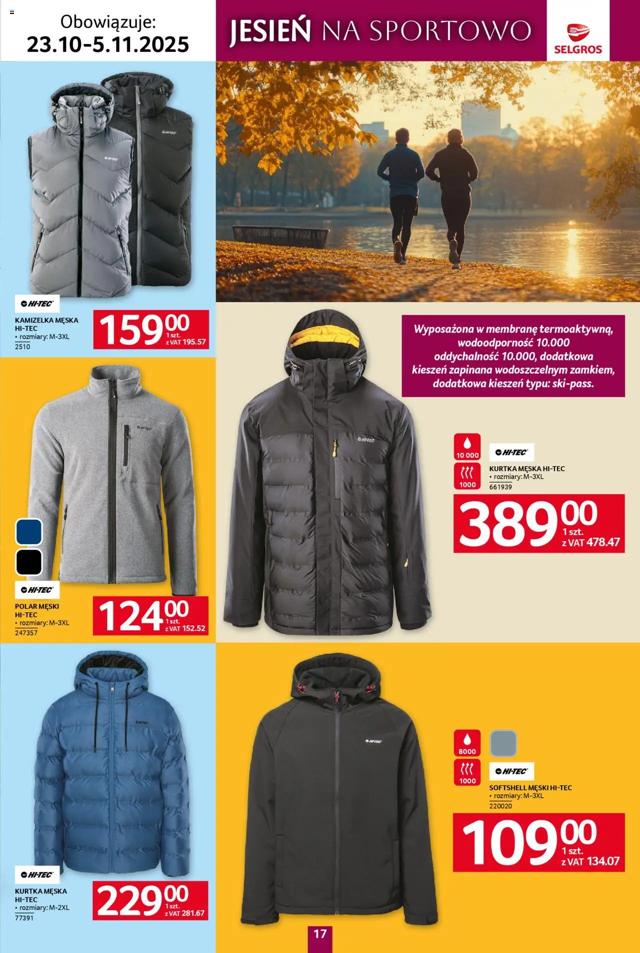 Selgros cash&carry Gazetka - Tekstylia od 23.10.2025 | Strona: 17 | Produkty: Kamizelka, Kurtka