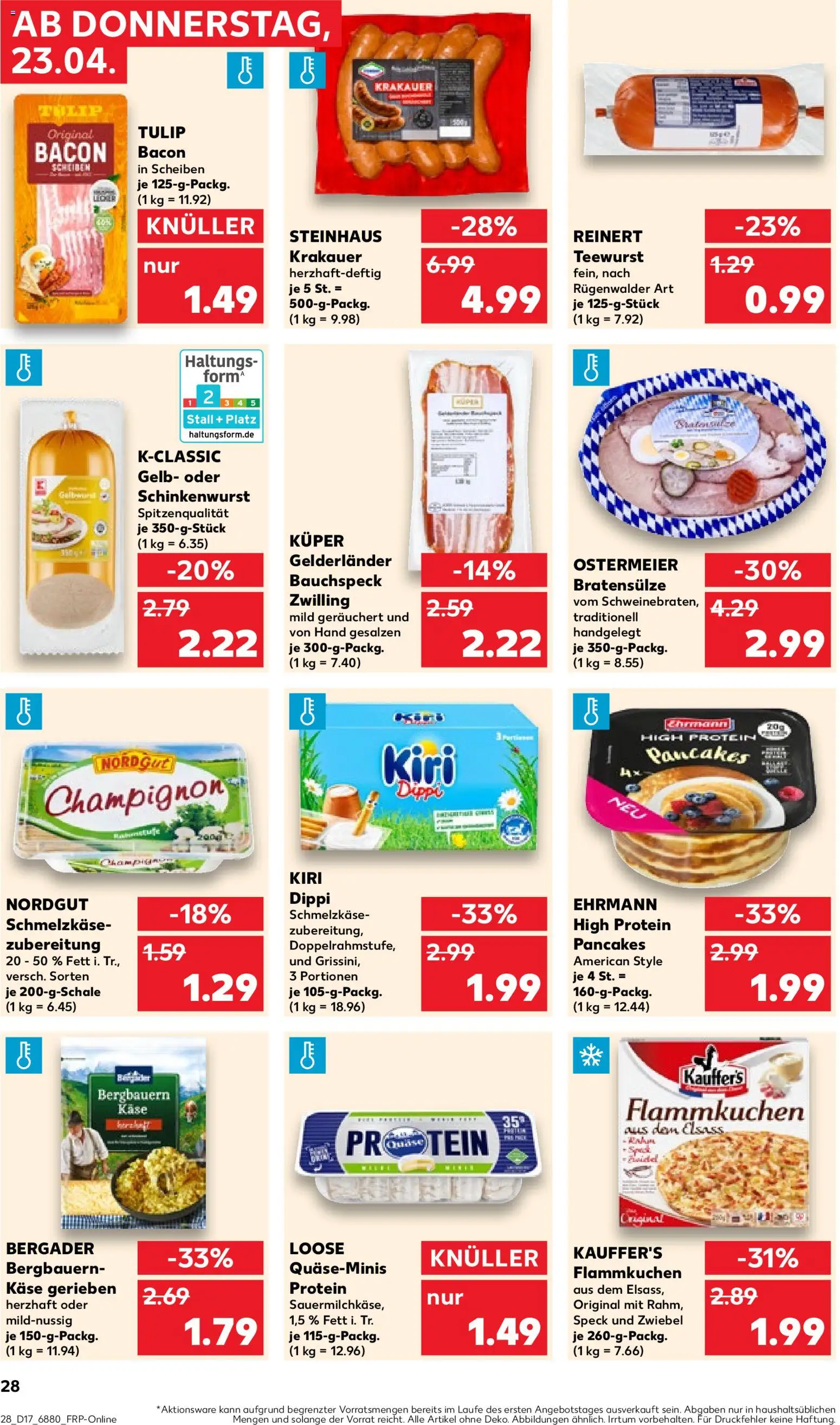 Kaufland Prospekt Völklingen	 – gültig ab 23.04.2026 | Seite: 28 | Produkte: Käse, Pizza