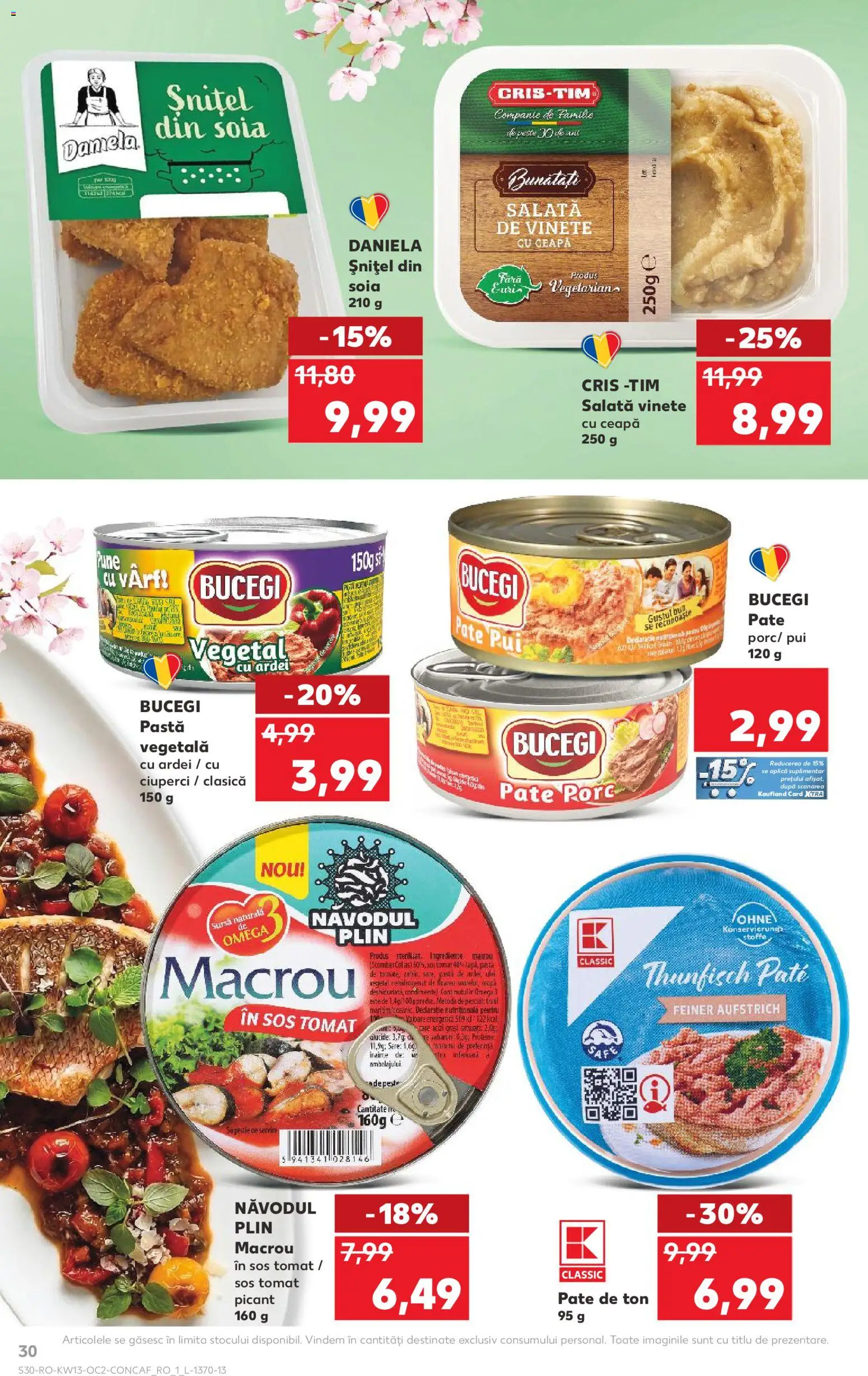 Noul catalog Kaufland – valabil de la 25.03.2026 | Pagină: 30 | Produse: Hacıyatmaz Kedi Oyuncağı, Pate, Ciuperci, Ceapă