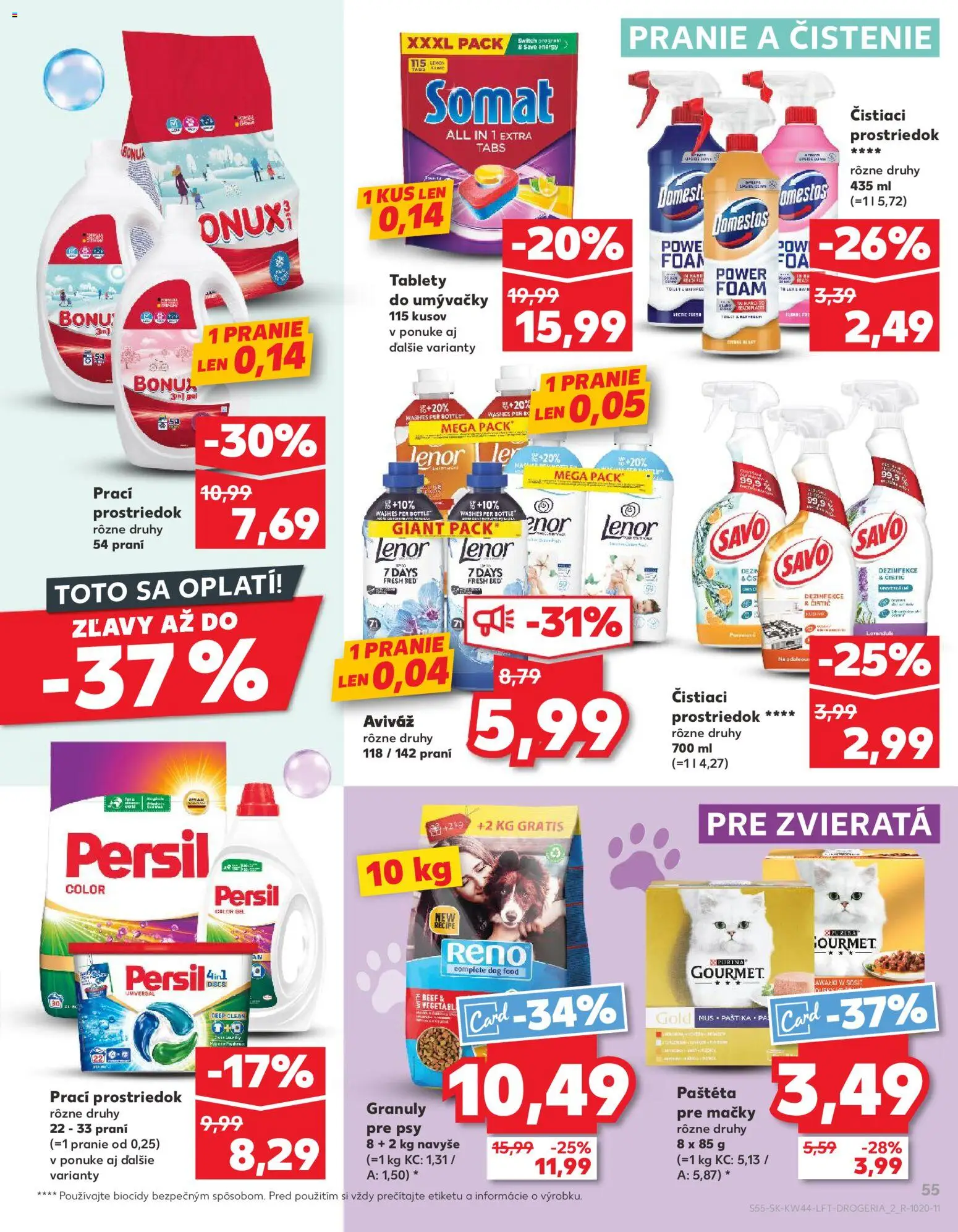 Nové Kaufland akcie – leták je platný od 30.10.2025 | Strana: 55 | Produkty: Savo, Čistiaci prostriedok, Bonux, Lenor