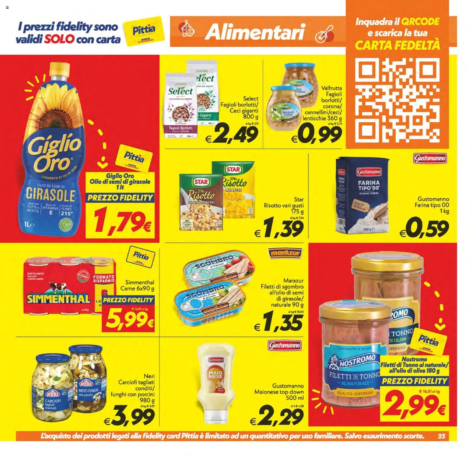 Volantino SuperConveniente del 23.01.2026 | Pagina: 23 | Prodotti: Legumi, Olio, Tonno, Sgombro