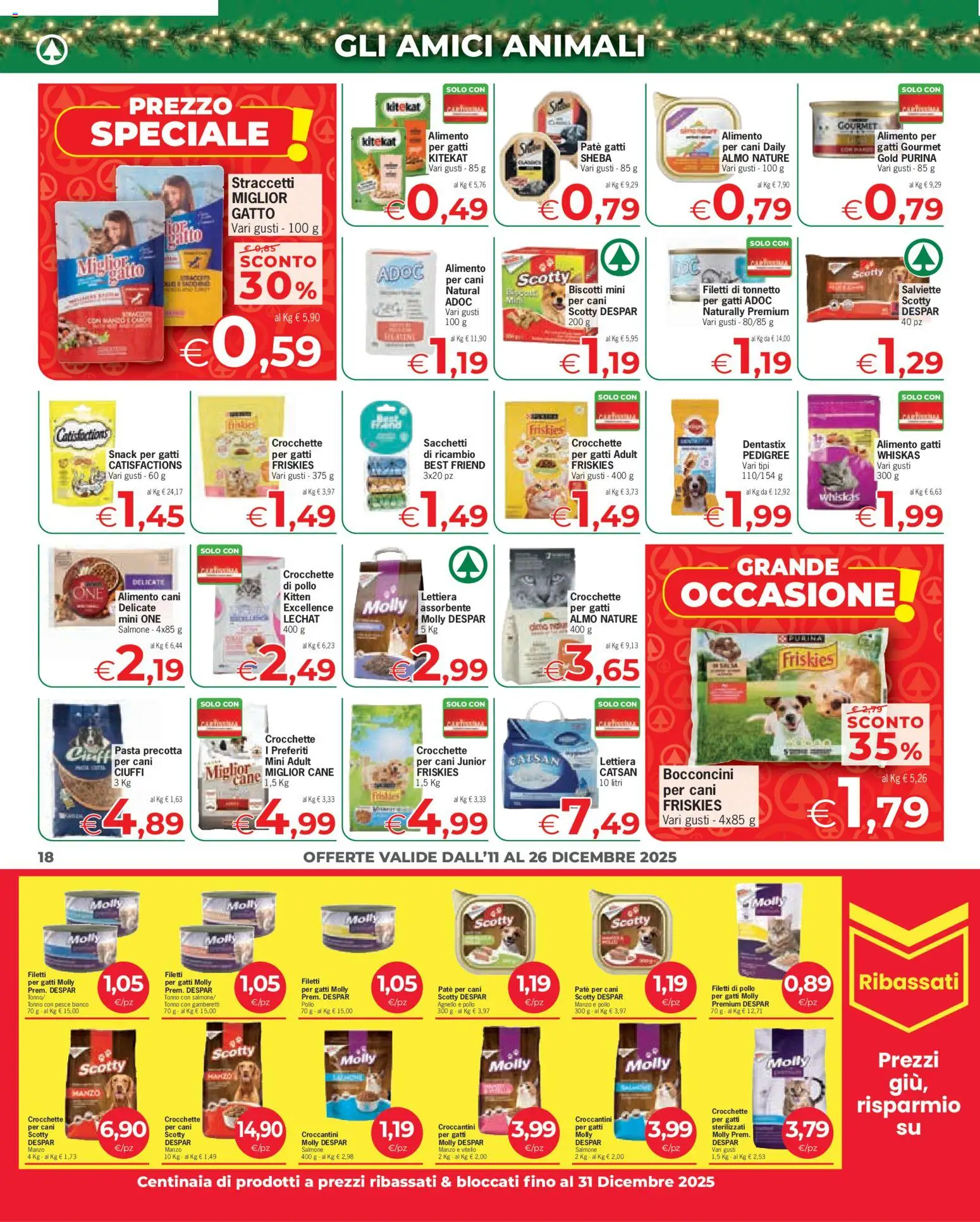 Volantino Eurospar del 11.12.2025 | Pagina: 18 | Prodotti: Paté, Salmone, Manzo, Tonno