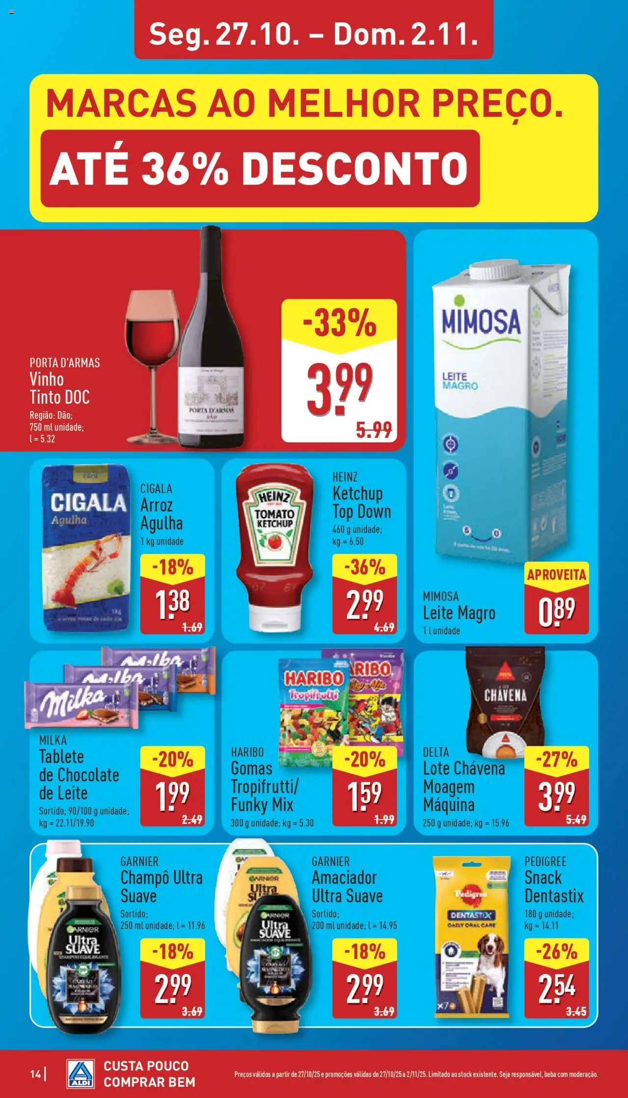 Aldi folheto │ válido de 27.10.2025 | Página: 14 | Produtos: Porta, Vinho, Arroz, Gomas