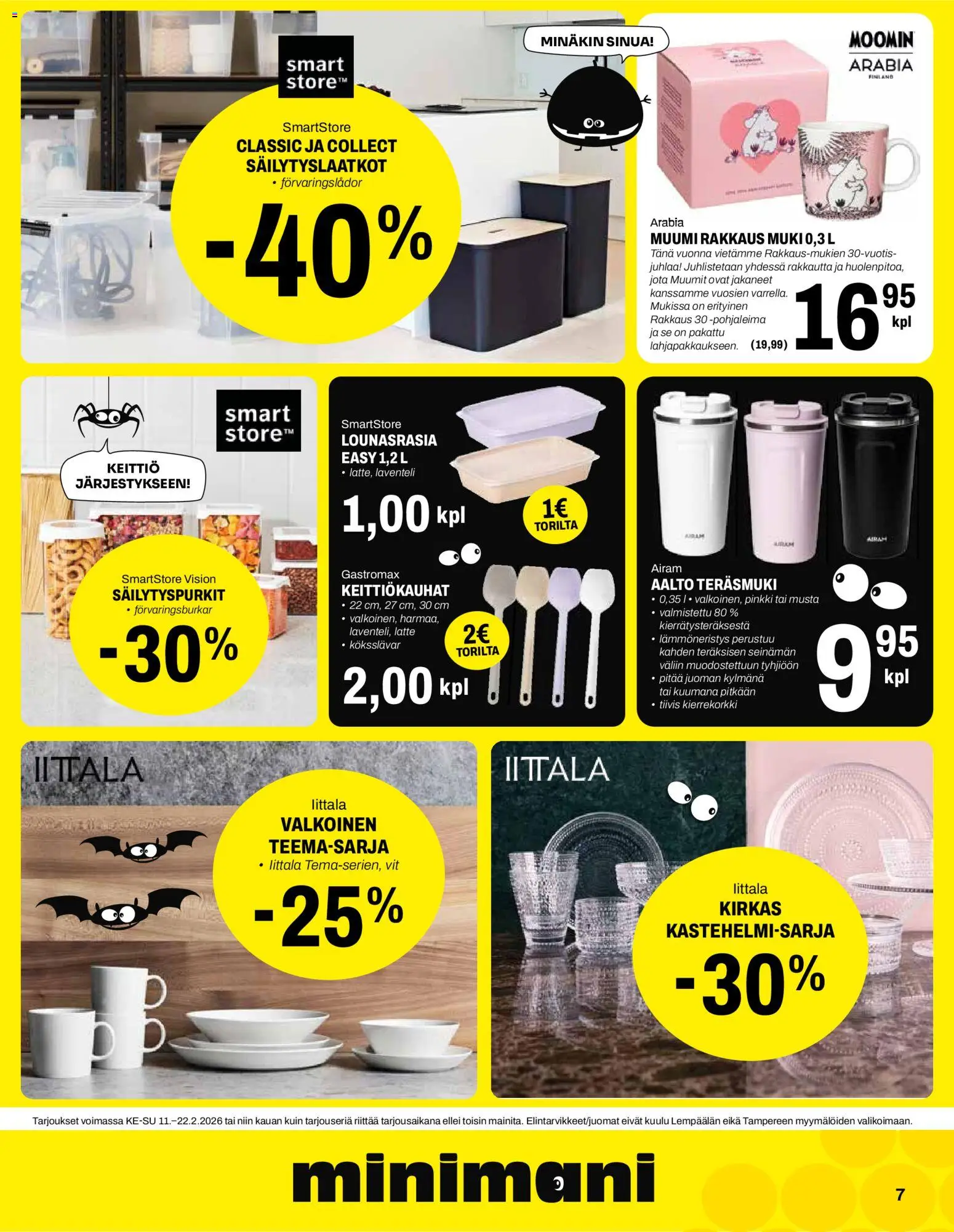 Minimani tarjoukset – voimassa 11.02.2026 alkaen | Sivu: 7 | Tuotteet: Muki, Keittiö