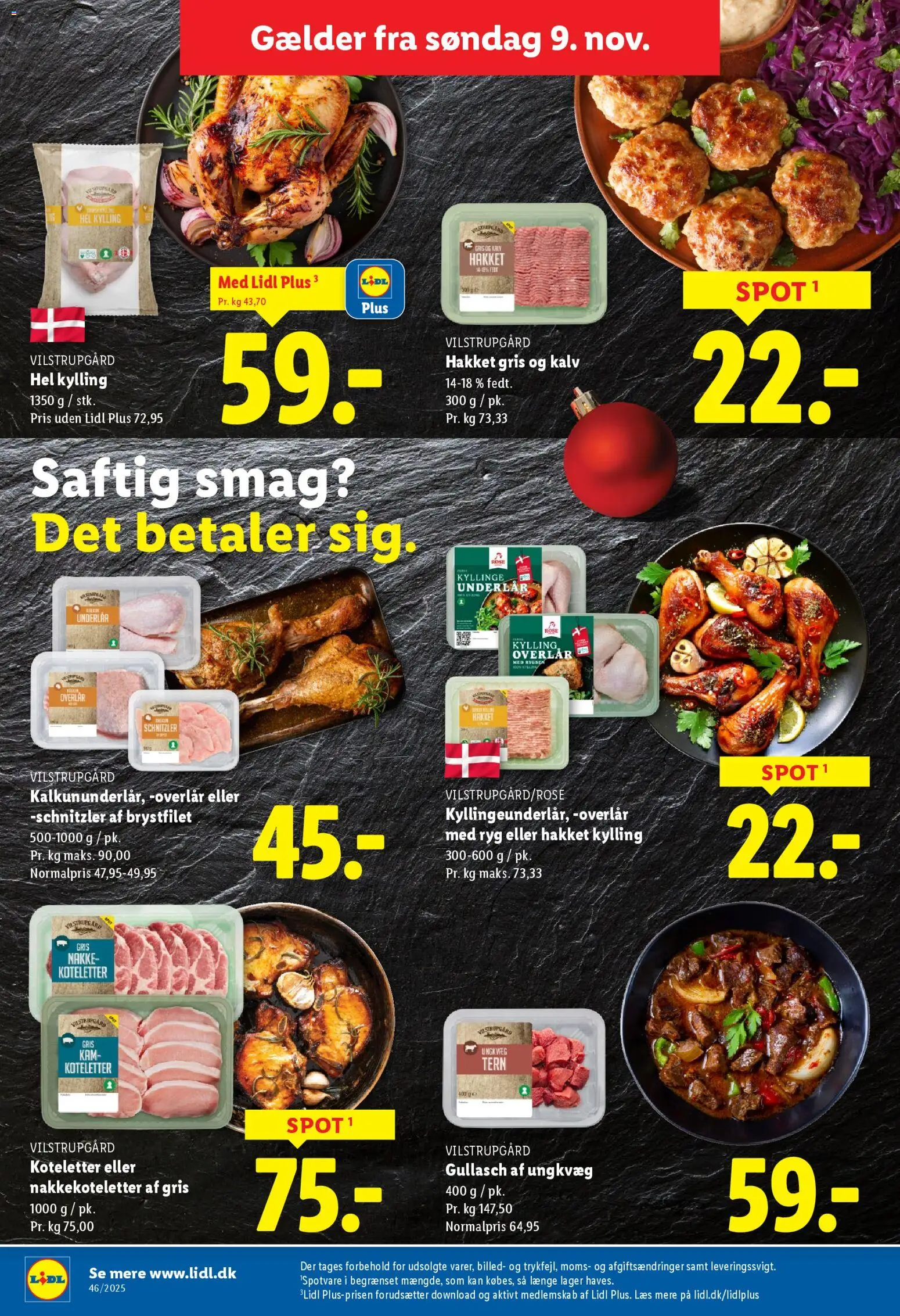 Lidl tilbudsavis – gyldig fra 09.11.2025 | Side: 19 | Produkter: Koteletter, Schnitzler, Søm