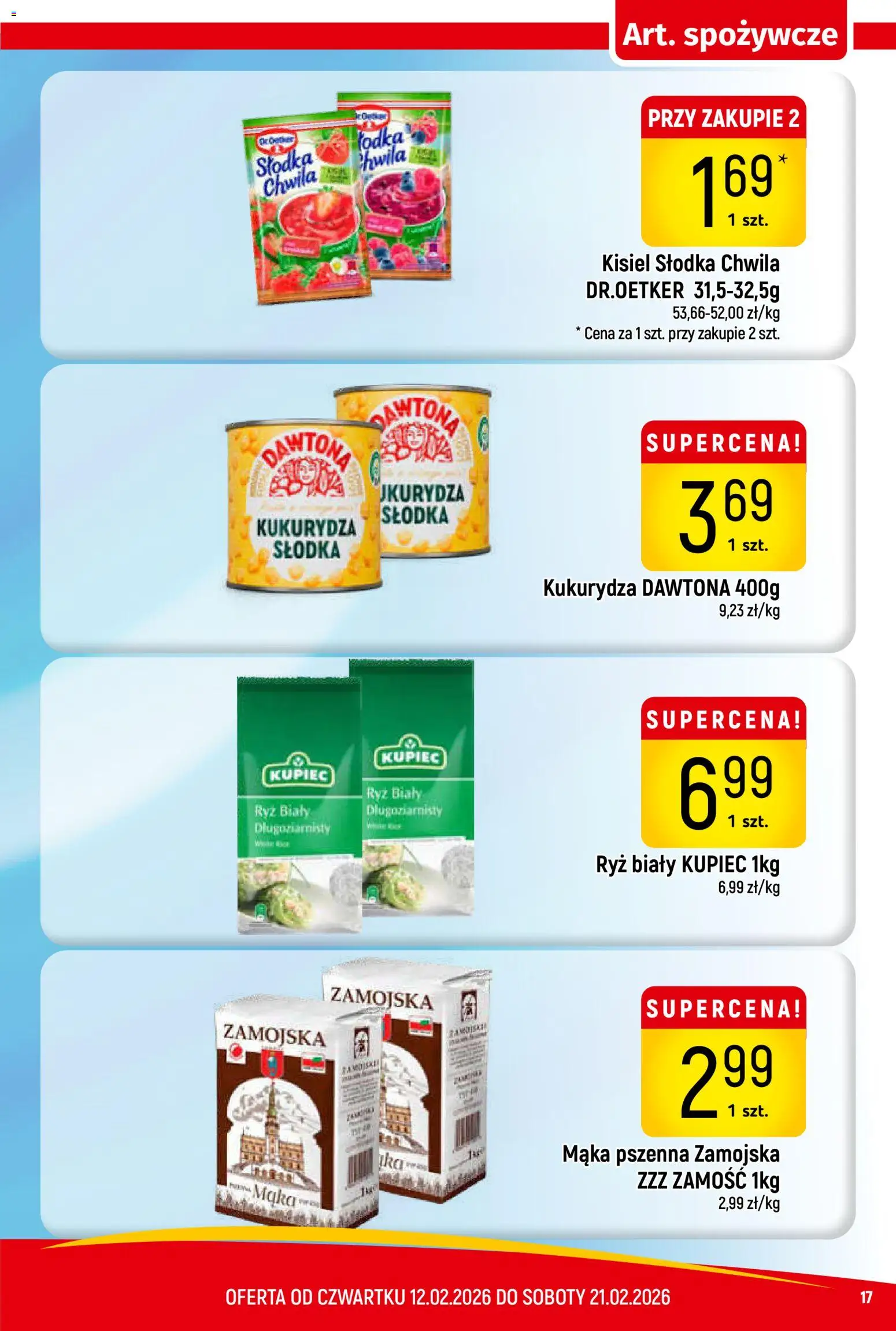 Piotruś Pan Gazetka od 12.02.2026 | Strona: 17 | Produkty: Kukurydza słodka, Kukurydza, Ryż