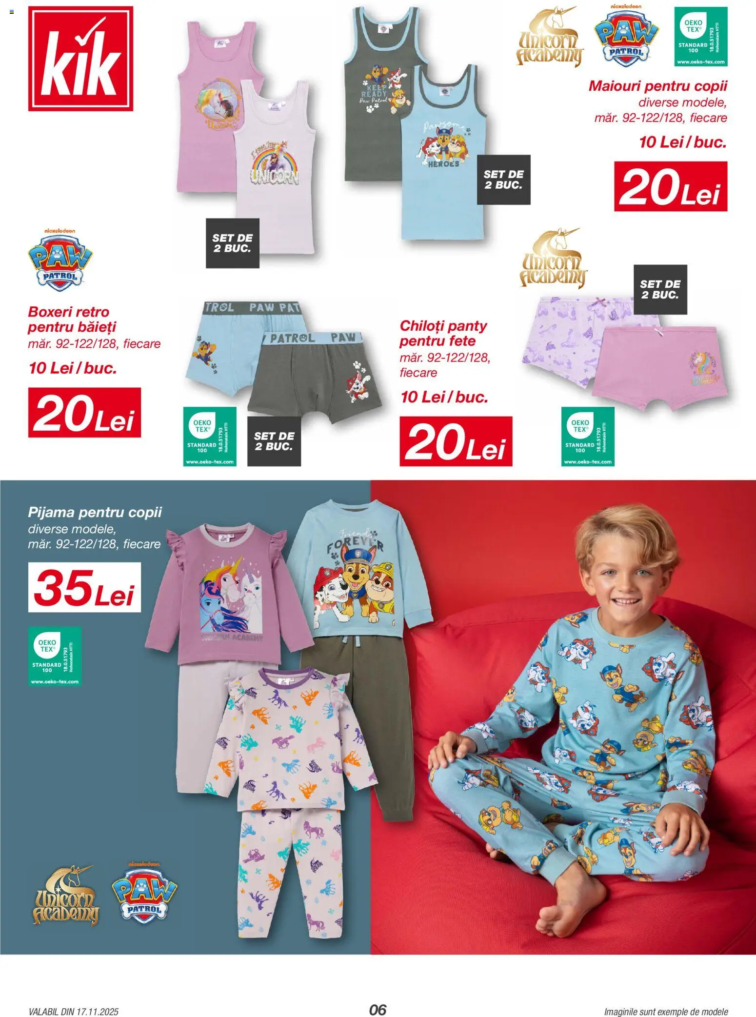 Noul catalog Kik – valabil de la 17.11.2025 | Pagină: 6 | Produse: Pat, Chiloți, Boxeri
