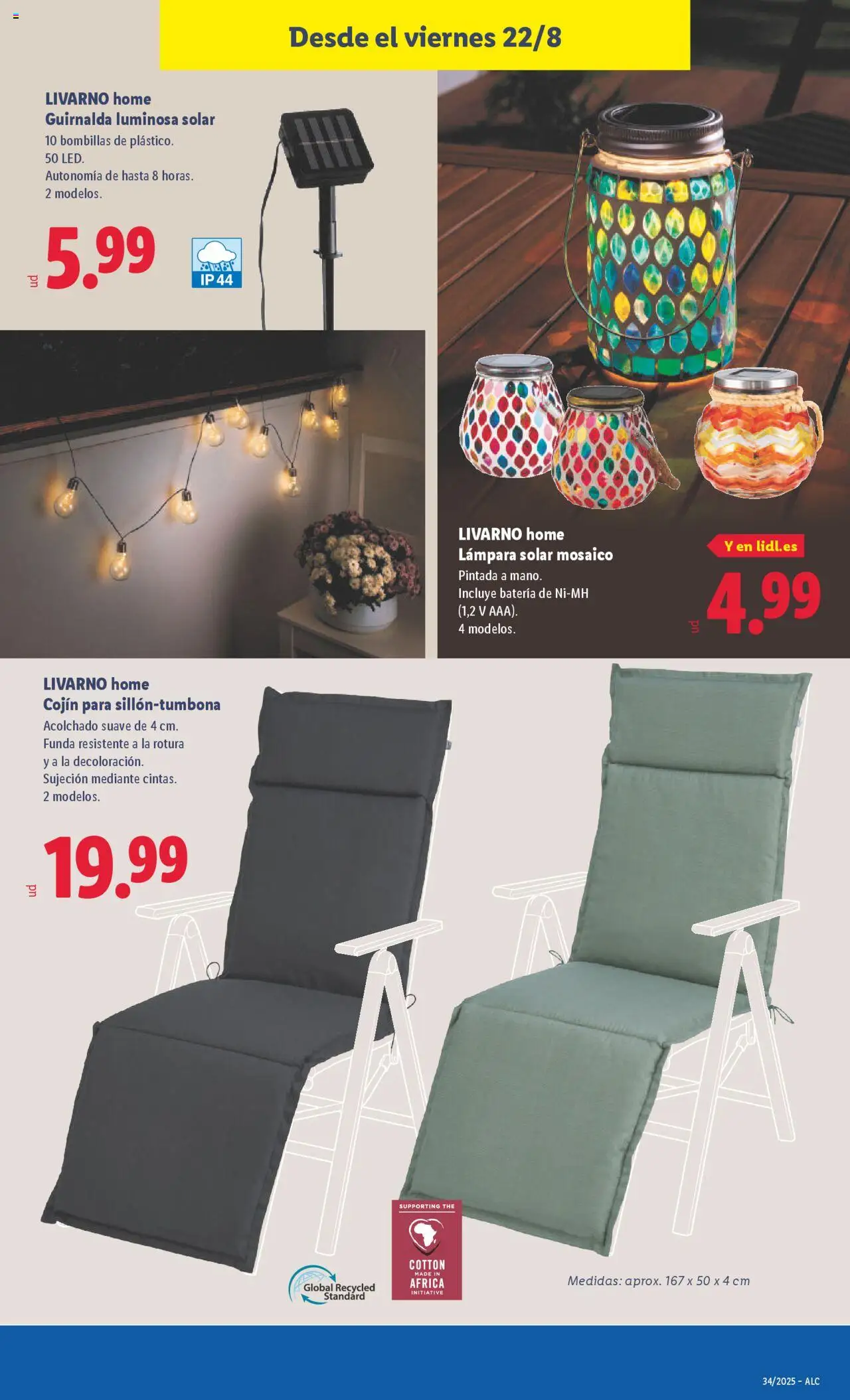 Lidl catálogo de bazar MAD │ válido desde el 18.08.2025 | Página: 21 | Productos: Funda, Cojín, Batería, Lámpara