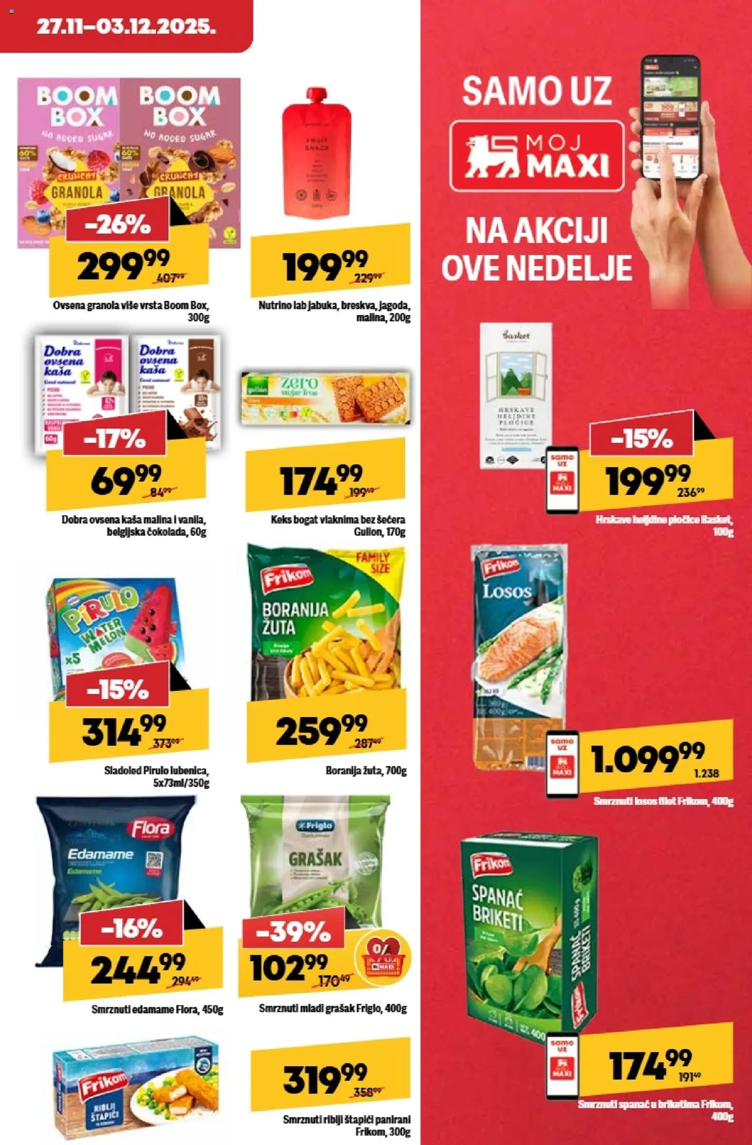 Maxi katalog - važi od 27.11.2025 | Strana: 15 | Proizvode: Spanać, Boranija, Grašak, Malina