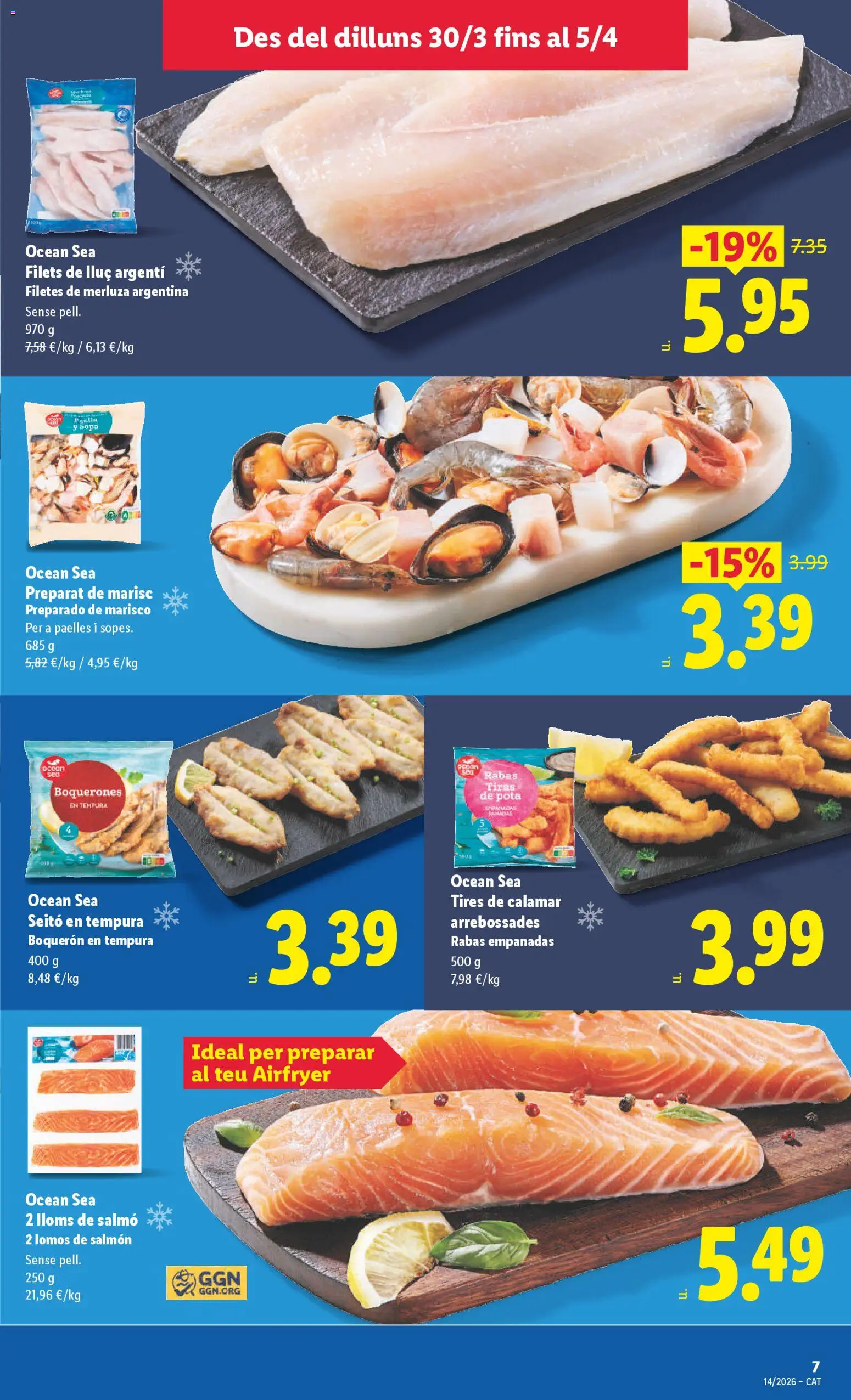 Lidl folleto │ válido desde el 30.03.2026 | Página: 7 | Productos: Filetes de merluza