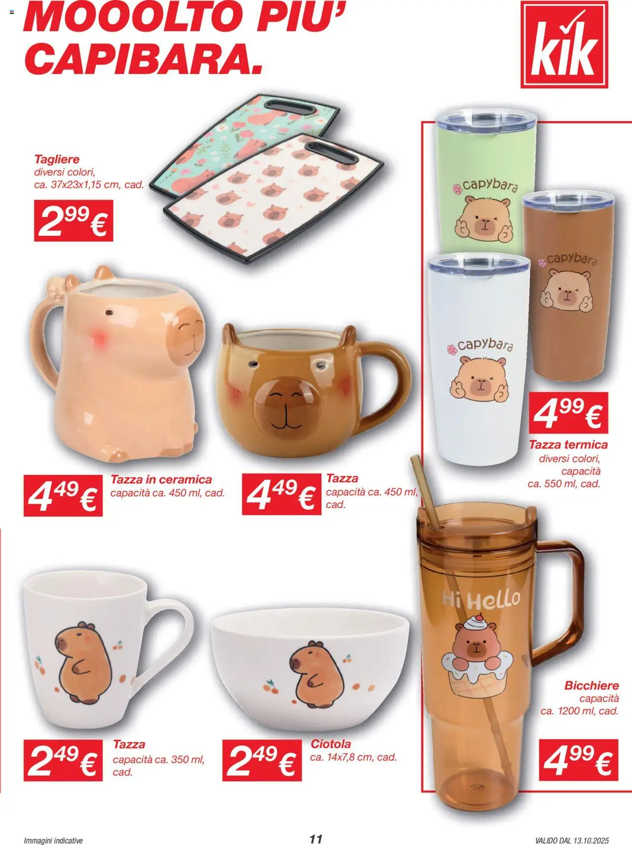 Volantino KiK del 13.10.2025 | Pagina: 11 | Prodotti: Tagliere, Ciotola
