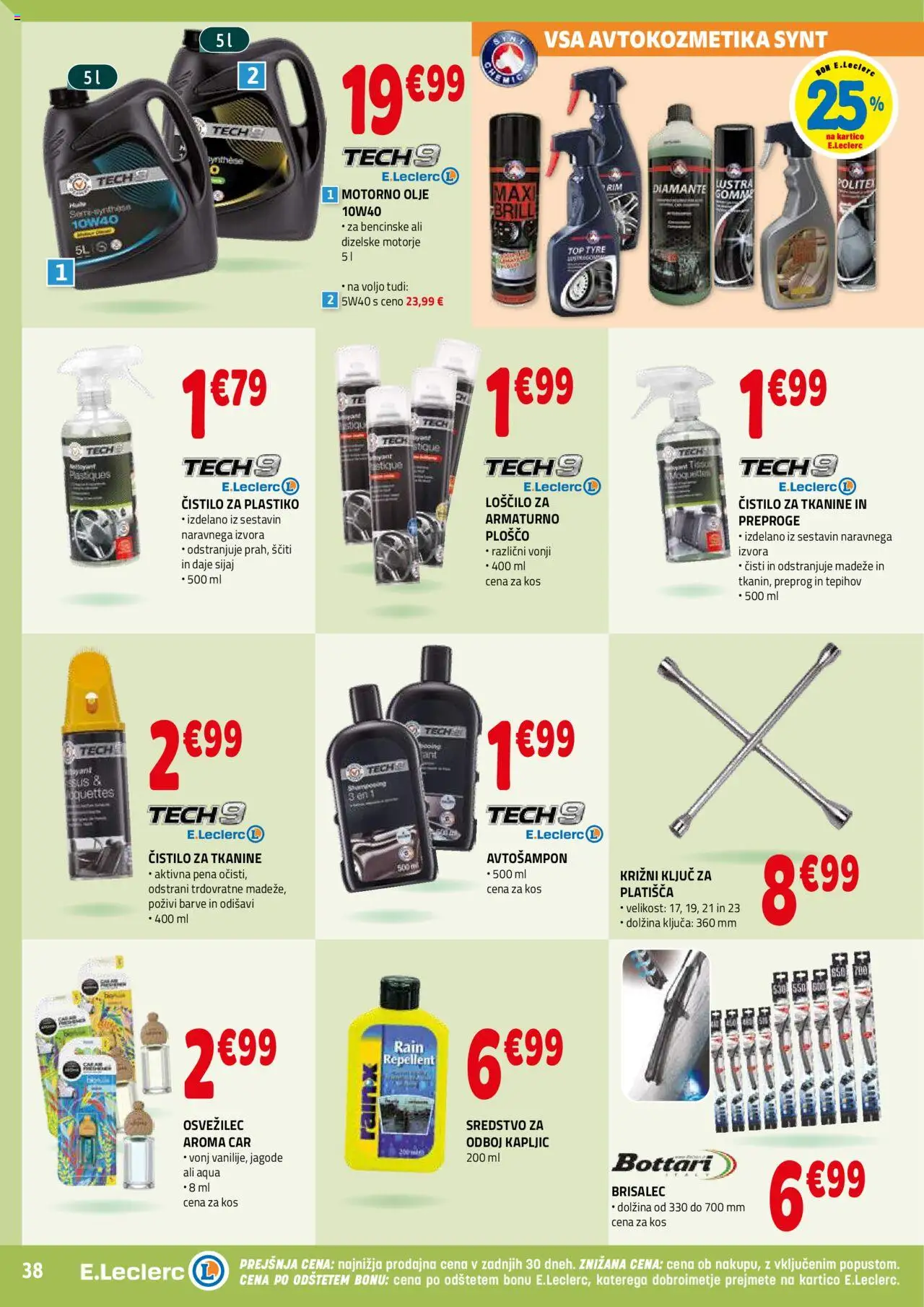 Novi E.leclerc katalog ponudbe – veljaven od 17.09.2025 | Stran: 38 | Izdelki: Kos, Olje, Jagode