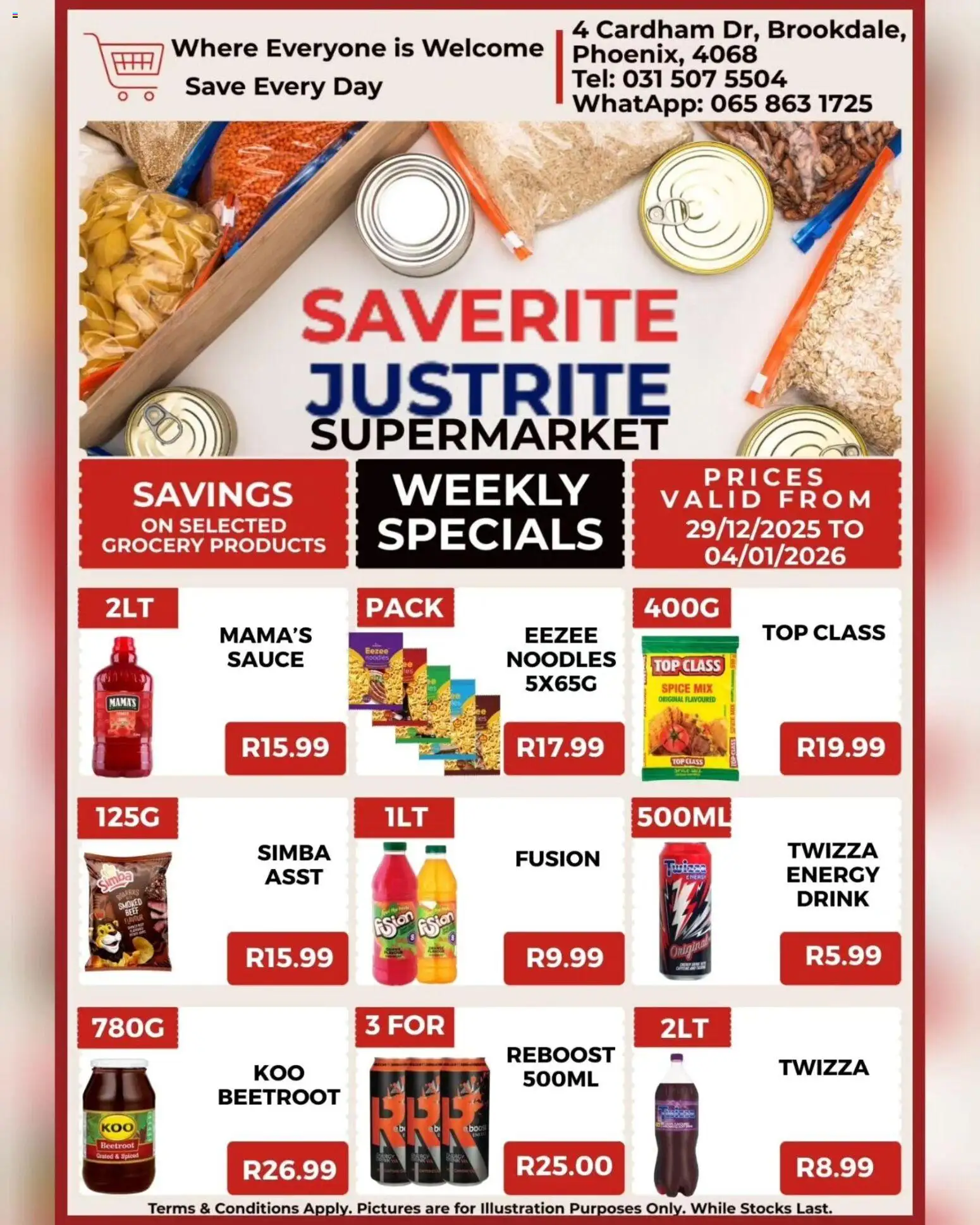 New Saverite catalogue – valid from 29.12.2025 | Page: 3 | Products: Noodles, Beef, Sauce