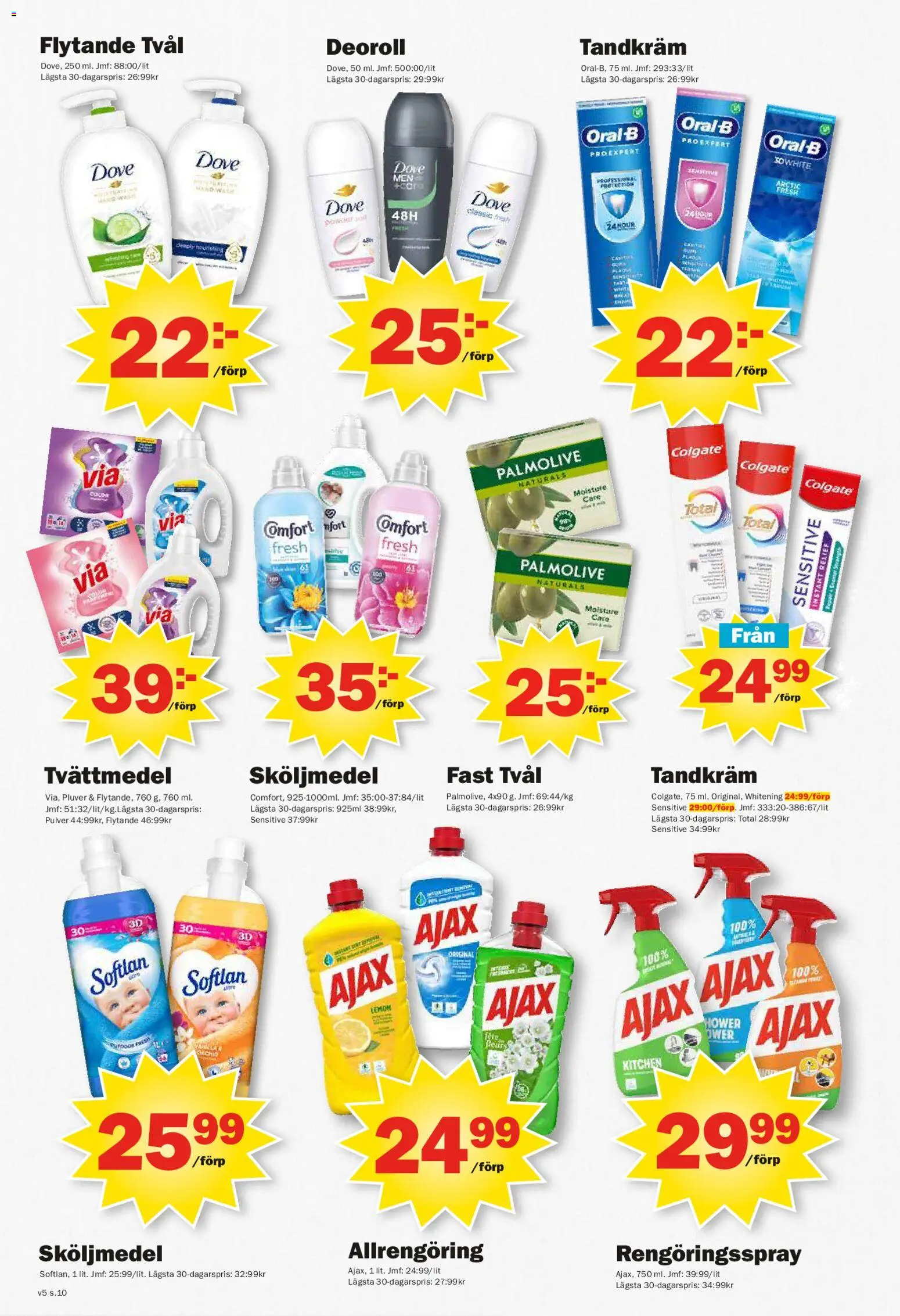 Pekås reklamblad aktuell från 26.01.2026 | Sida: 10 | Produkter: Tvål, Tandkräm, Tvättmedel, Sköljmedel