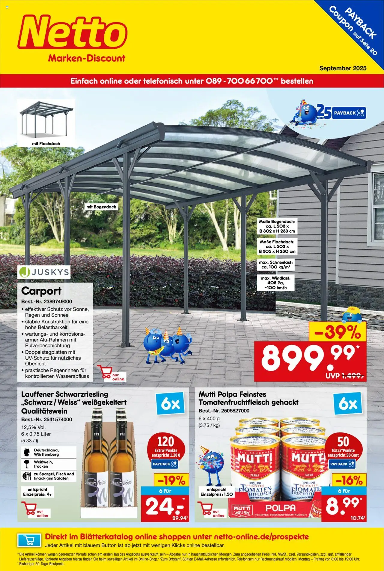 Netto Marken-Discount Online-Angebote September - gültig ab dem 01.09.2025 | Seite: 1 | Produkte: Tomaten, Fisch