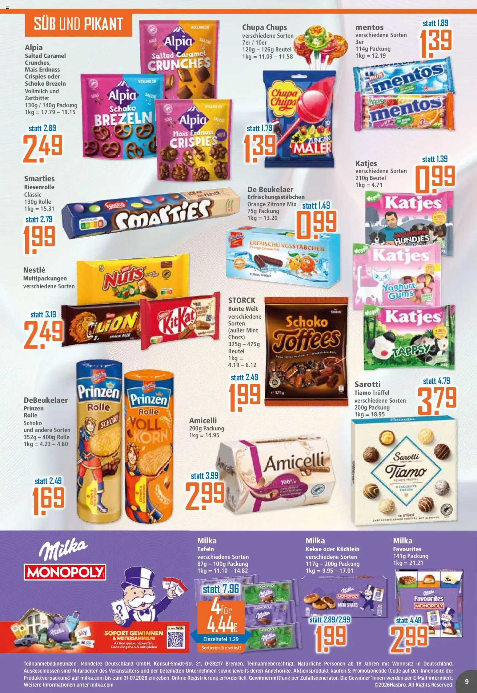 Klaas & Kock Prospekt 	 – gültig ab 27.04.2026 | Seite: 9 | Produkte: Smarties, Katjes, Zitrone, Kekse