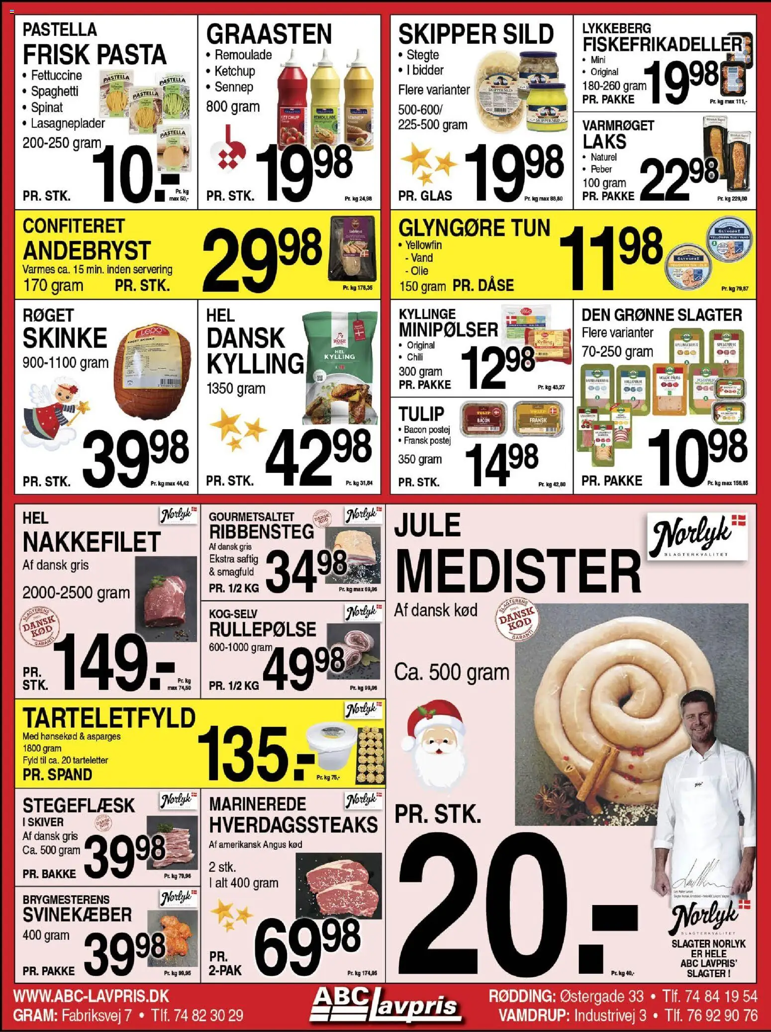 Abc Lavpris tilbudsavis – gyldig fra 03.12.2025 | Side: 4 | Produkter: Nakkefilet, Sild, Spinat, Asparges