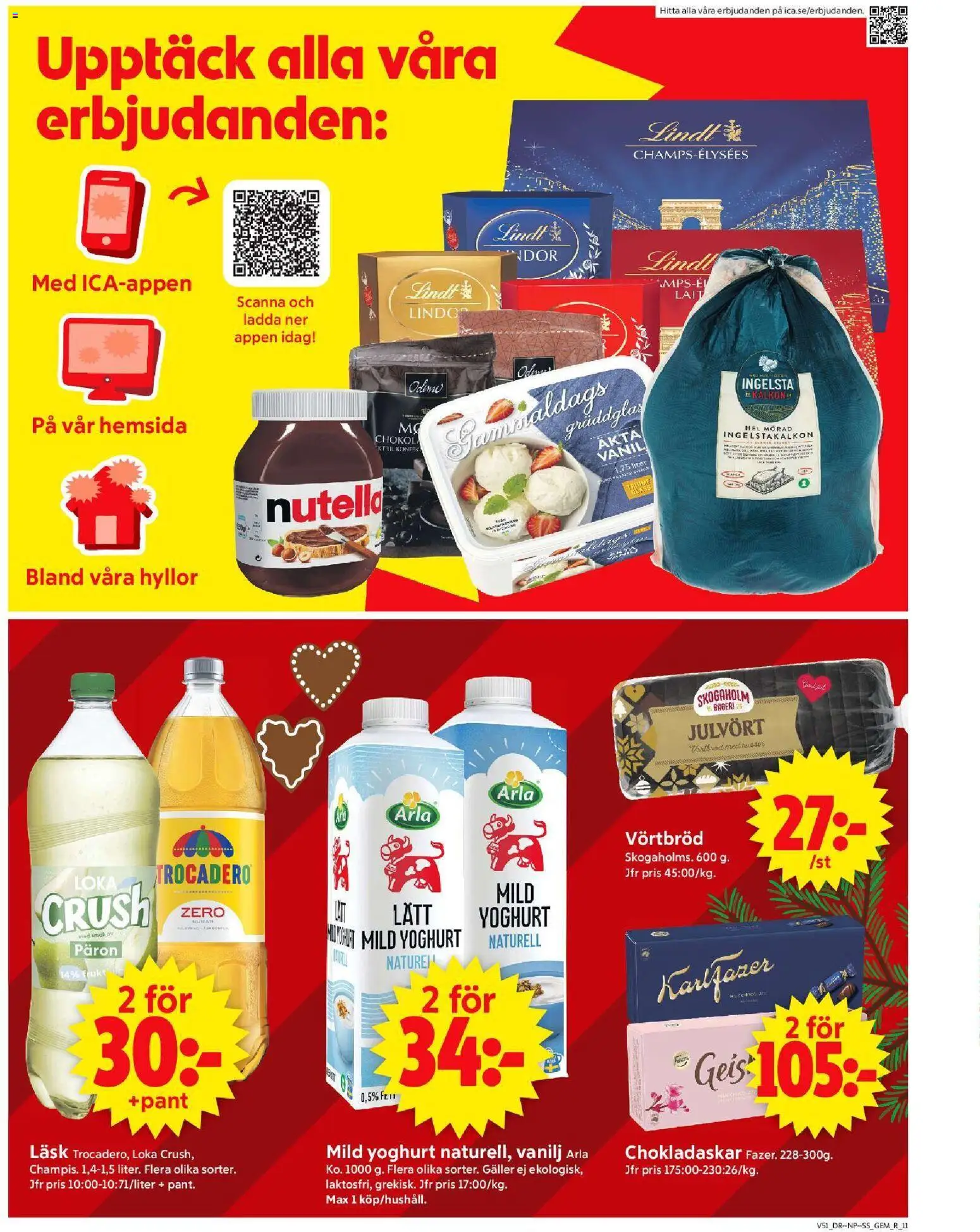 ICA Supermarket reklamblad aktuell från 15.12.2025 | Sida: 13 | Produkter: Gem, Loka, Galler, Yoghurt