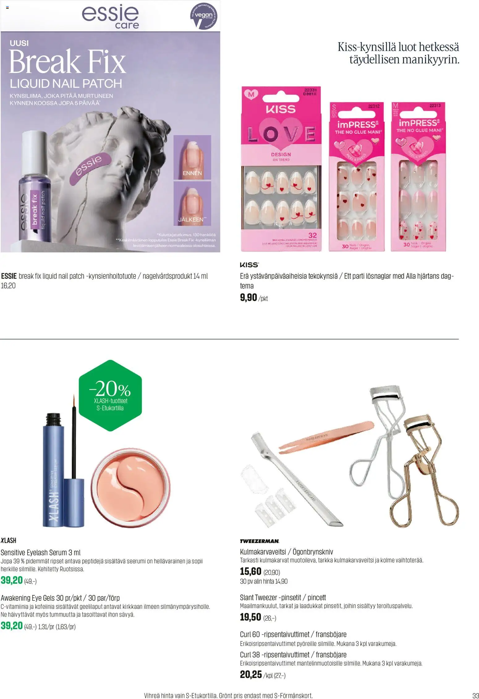 Sokos tarjoukset – voimassa 26.01.2026 alkaen | Sivu: 33 | Tuotteet: Seerumi, Pinsetit