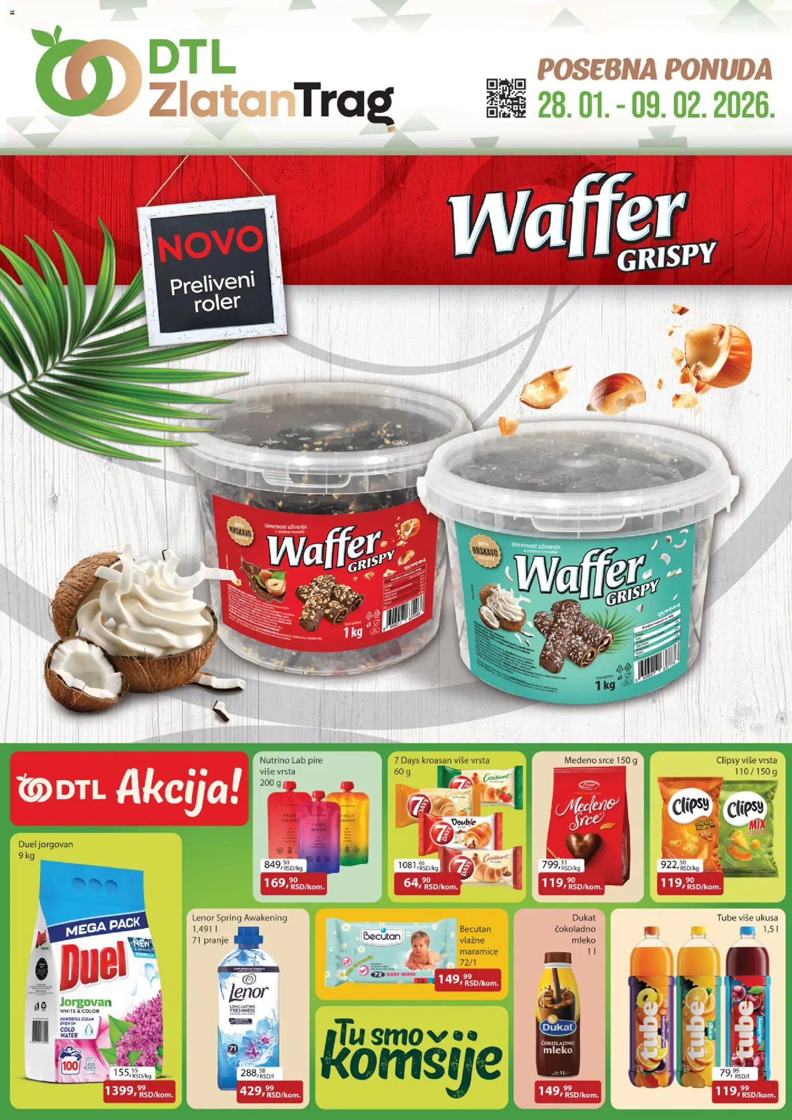 Zlatan Trag katalog - važi od 28.01.2026 | Strana: 1 | Proizvode: Lenor, Čokoladno mleko, Kroasan, Mleko
