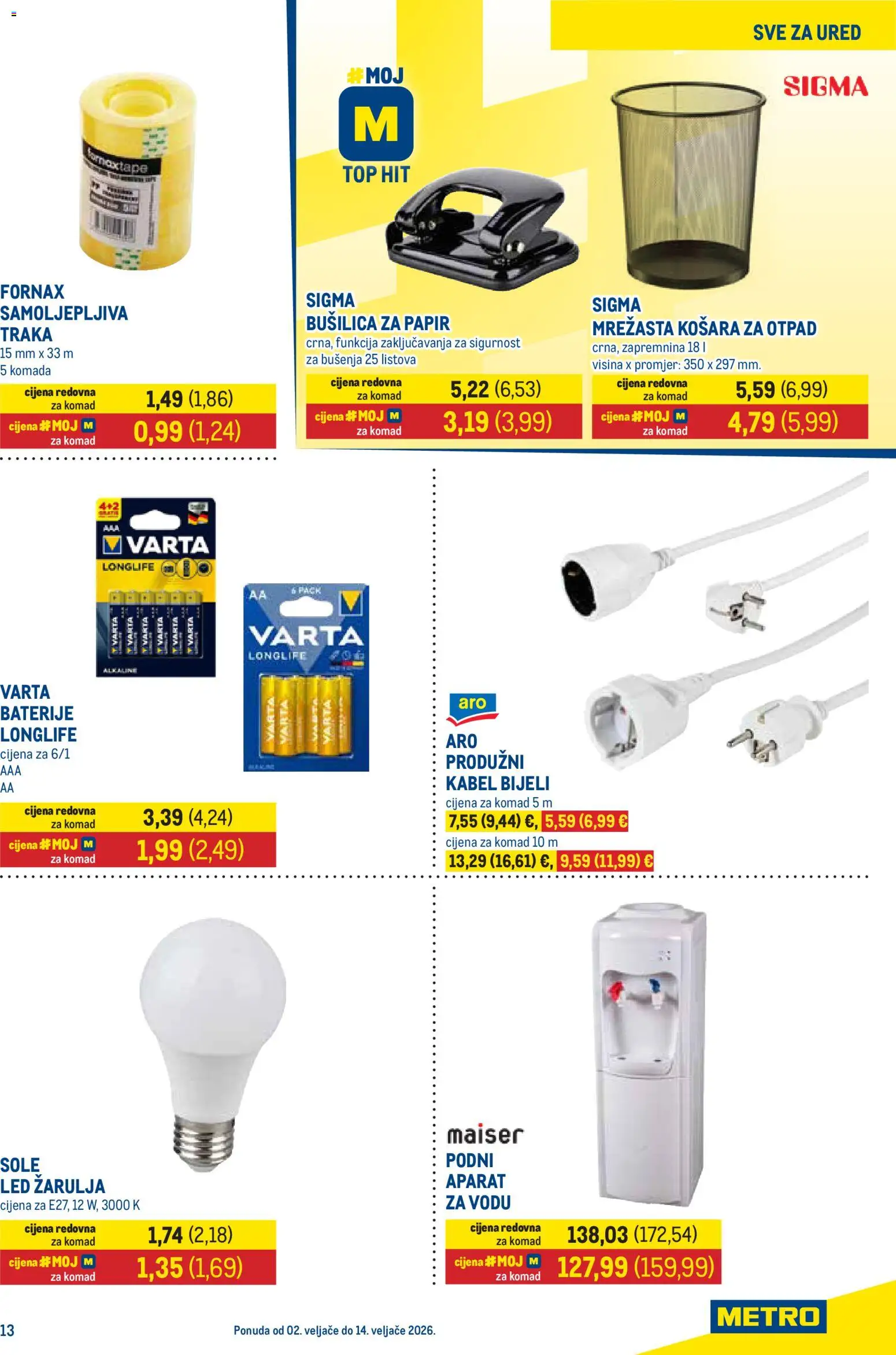 Metro katalog | vrijedi od 02.02.2026 | Stranica: 9 | Proizvodi: Košara, Baterije, Bušilica, Kabel