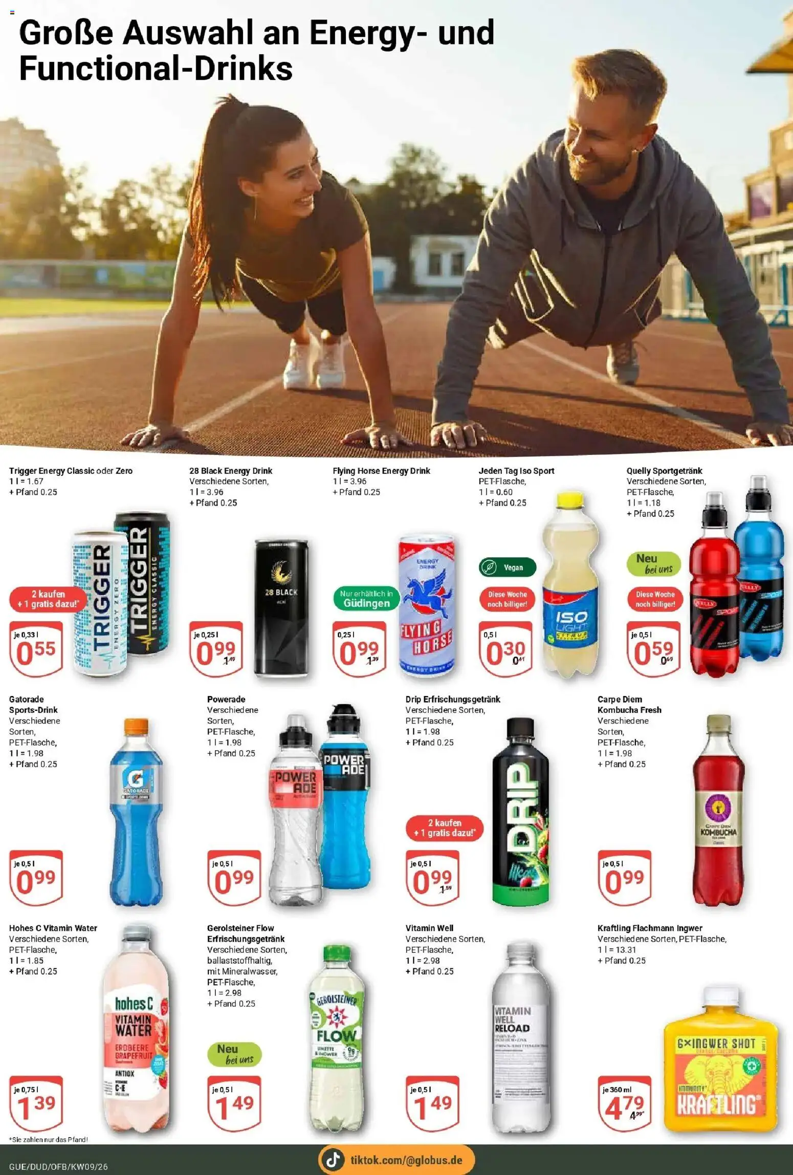 Globus Prospekt Saarbrücken-Güdingen – gültig ab 23.02.2026 | Seite: 21 | Produkte: Energy, Powerade, Hohes c, Gerolsteiner
