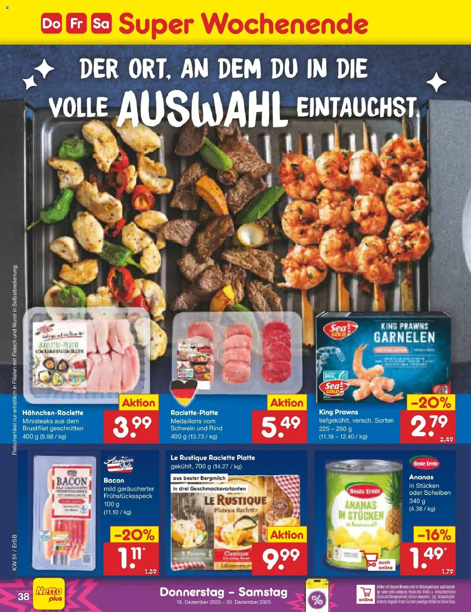 Netto Marken-Discount prospekt Nordhausen	 – gültig ab 15.12.2025 | Seite: 50 | Produkte: Ananas, Garnelen, Wurst, Fleisch