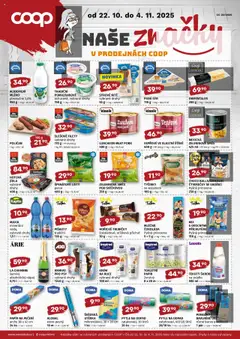 Náhled letáku Trefa leták - COOP naše super ceny od 22.10.2025 | Strana: 2 | Produkty: Sýr, Čokoláda, Krém, Toaletní papír