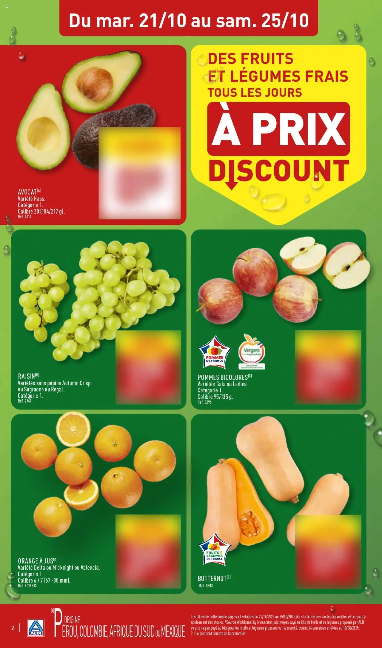 {H1} | Page: 4 | Produits: Orange, Raisin, Pommes