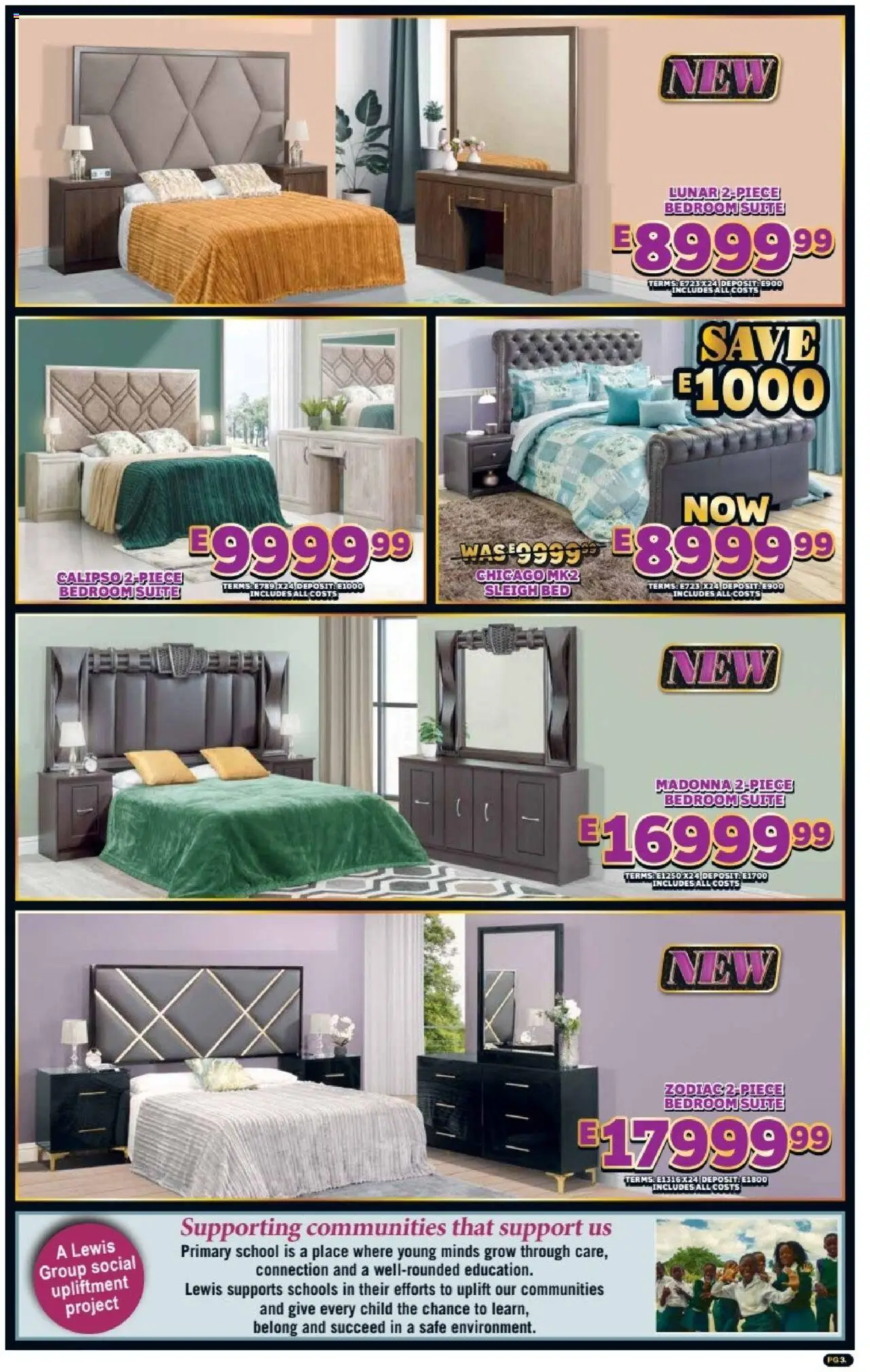 New Lewis Stores catalogue – valid from 01.10.2025 | Page: 3 | Products: Bed