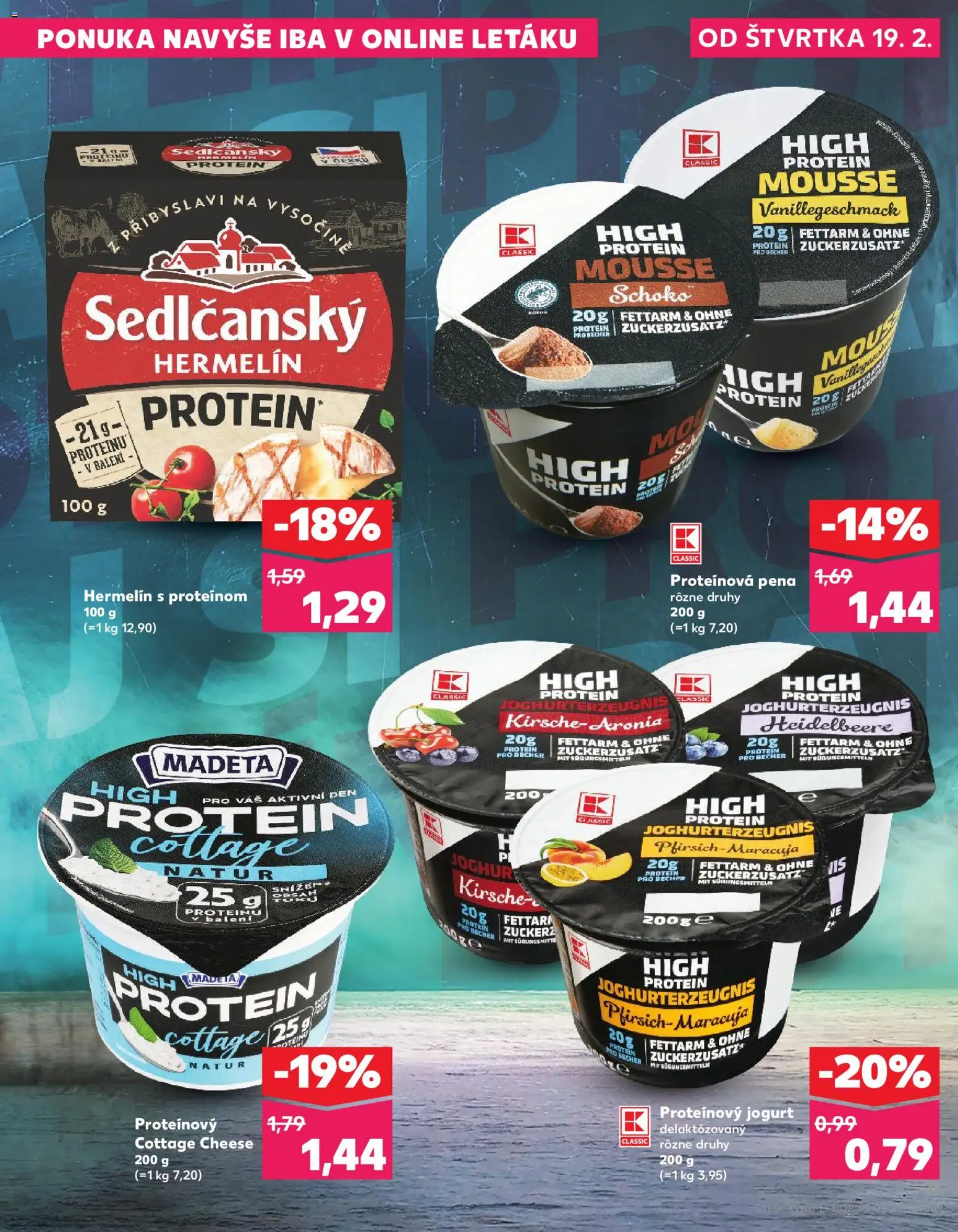 Nové Kaufland akcie – leták je platný od 19.02.2026 | Strana: 31 | Produkty: Jogurt, Protein