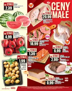 Topaz Gazetka - Ceny małe na stałe od 07.08.2025 | Strona: 2 | Produkty: Pomidor malinowy, Arbuz, Schab, Parówki