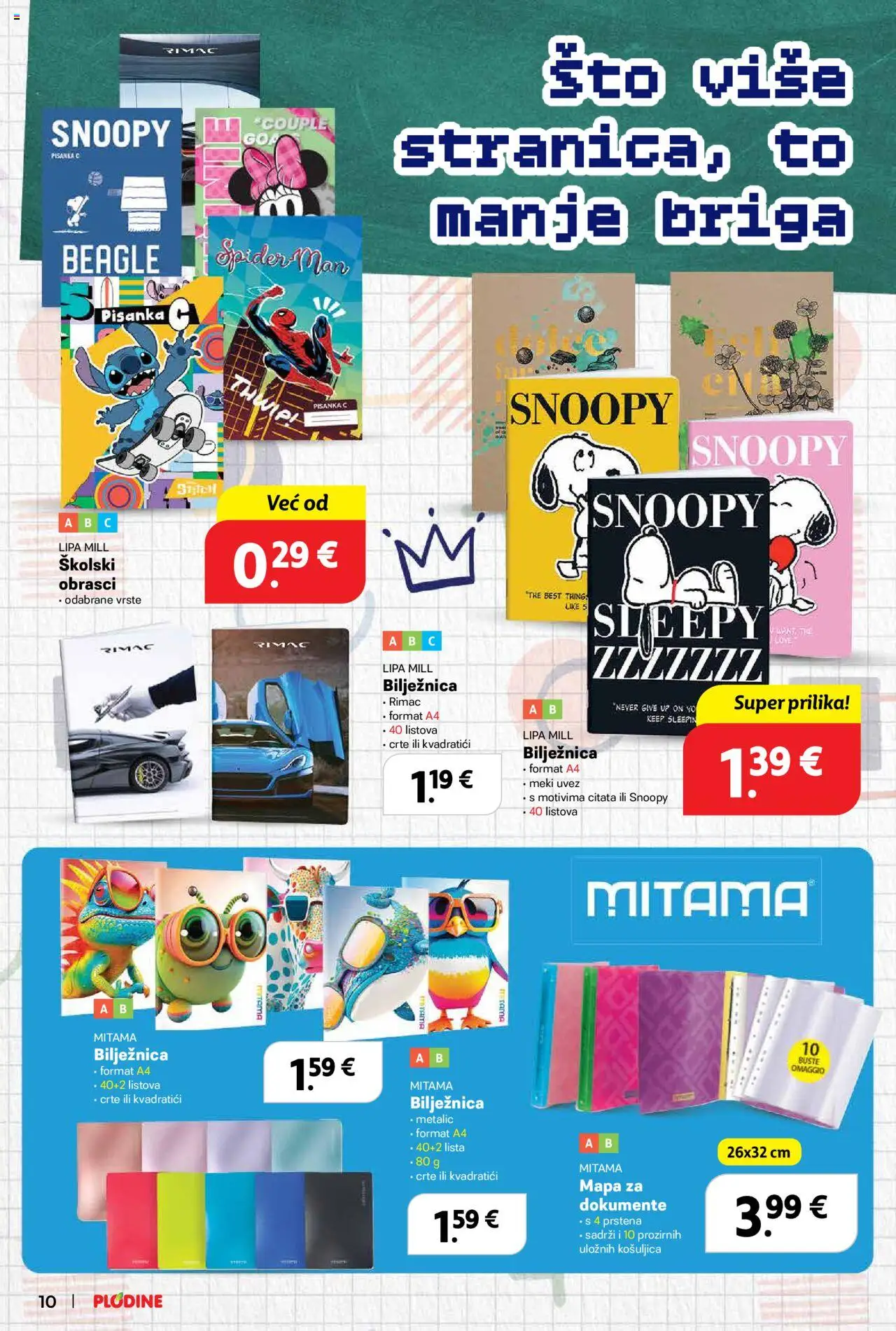 Plodine katalog | vrijedi od 13.08.2025 | Stranica: 10 | Proizvodi: Bilježnica, Pisanka