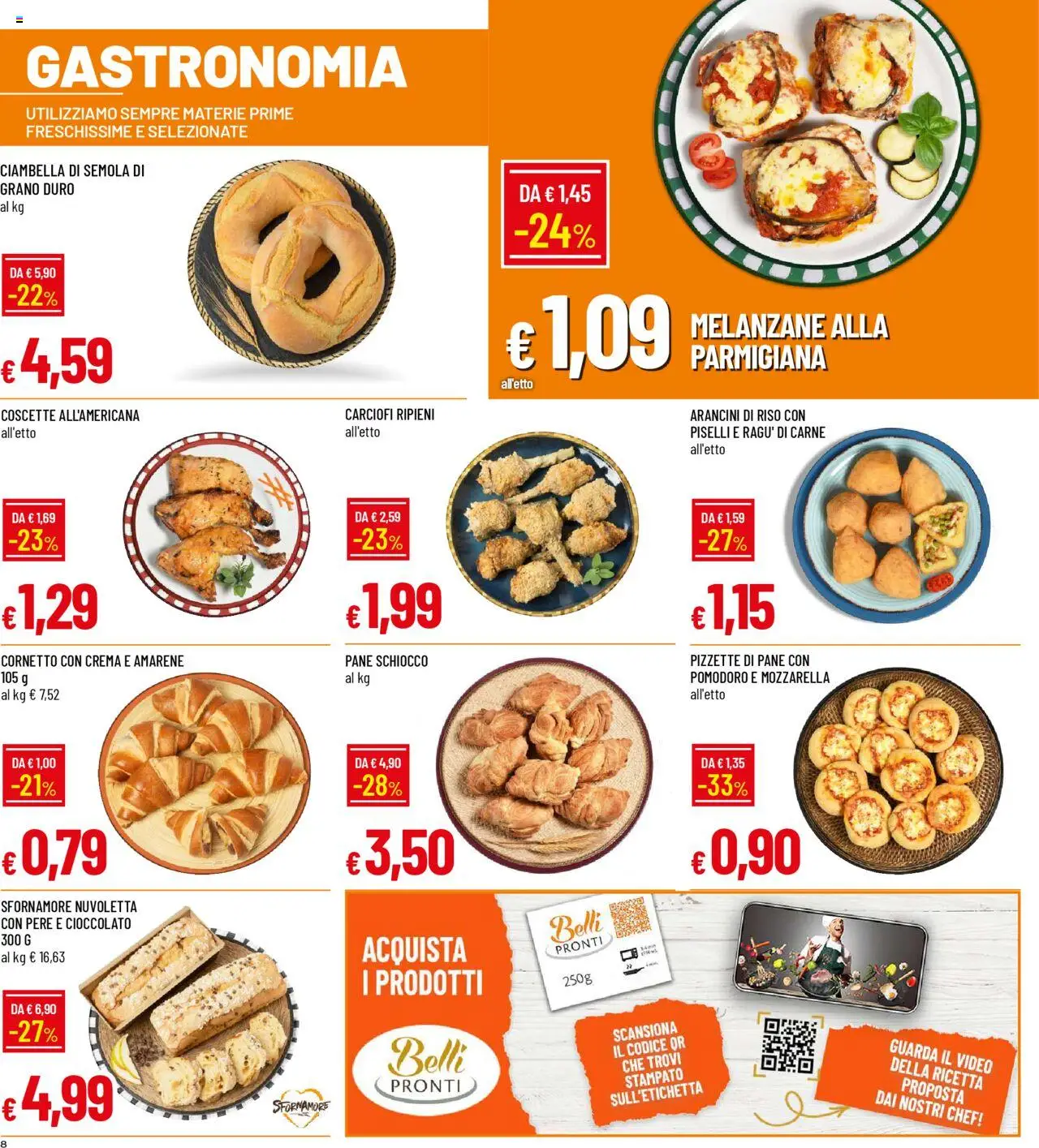 Volantino Galassia del 20.10.2025 | Pagina: 8 | Prodotti: Crema, Mozzarella, Pomodoro, Video
