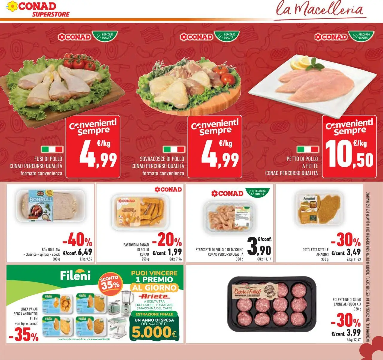 Volantino Conad del 10.09.2025 | Pagina: 15 | Prodotti: Speck, Pollo, Suino, Spinaci