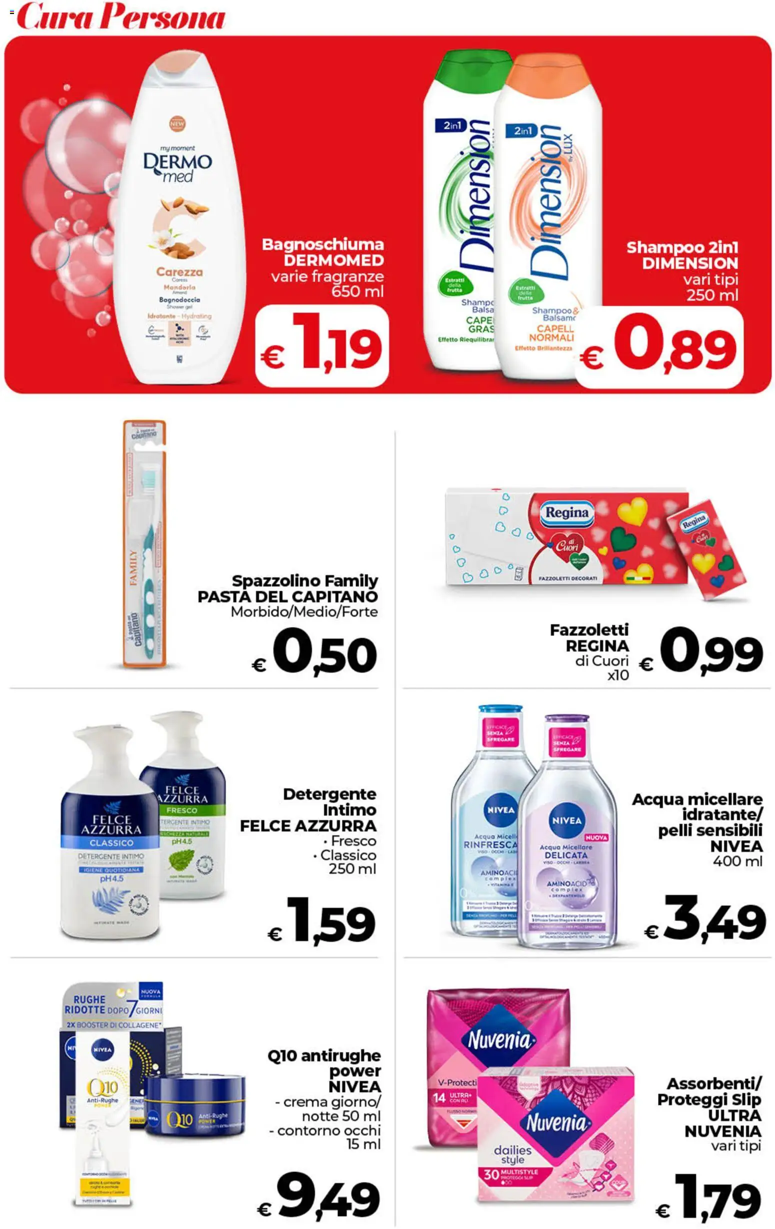 Volantino COOP del 24.02.2026 | Pagina: 39 | Prodotti: Shampoo, Acqua micellare, Spazzolino, Proteggi slip