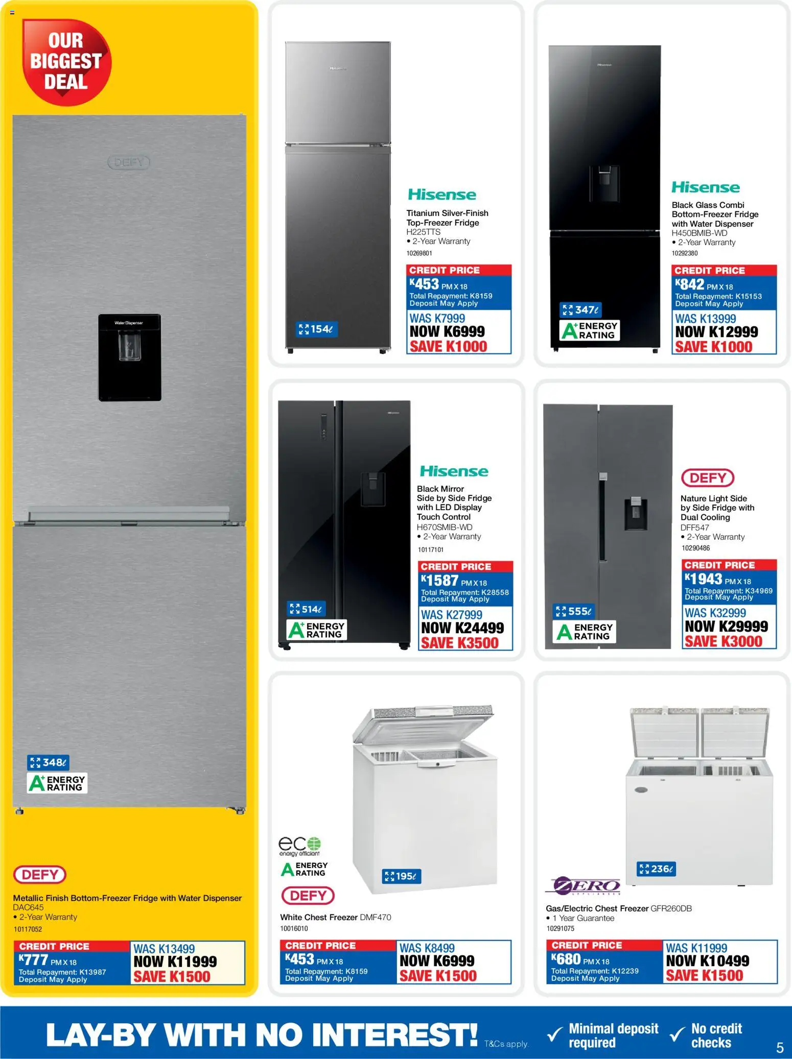 New OK Furniture catalogue – valid from 13.04.2026 | Page: 5 | Products: Mirror, Fridge, Light, Chest freezer