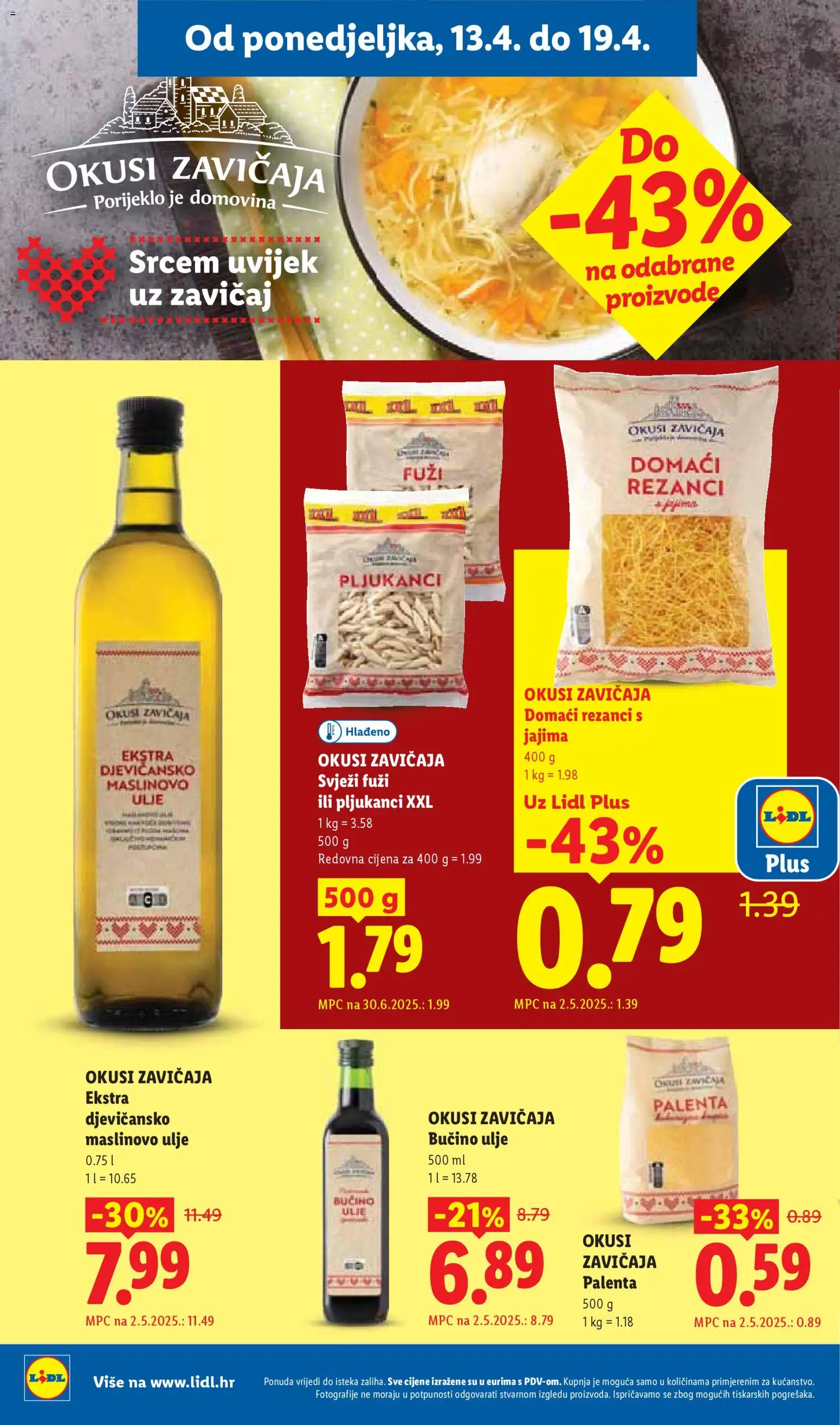 Lidl katalog | vrijedi od 13.04.2026 | Stranica: 10 | Proizvodi: Ulje, Rezanci, Palenta, Pasta
