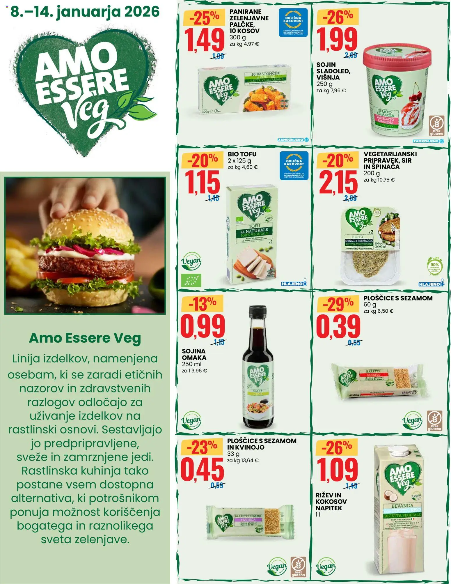 Novi Eurospin katalog ponudbe – veljaven od 08.01.2026 | Stran: 12 | Izdelki: Kuhinja, Sir, Sladoled, Omaka