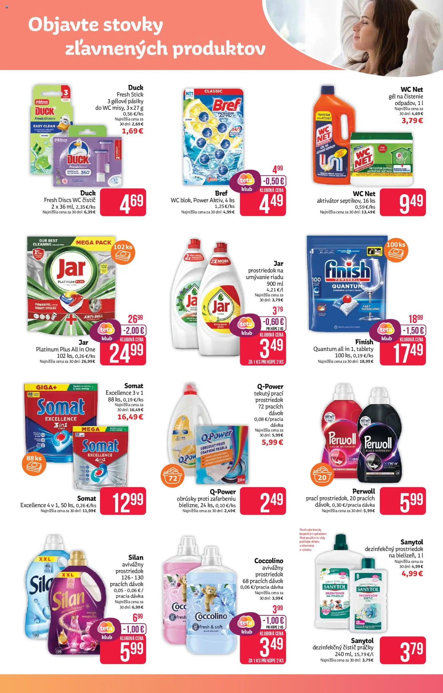 Nové Teta drogerie akcie – leták je platný od 16.03.2026 | Strana: 15 | Produkty: Práčky, Prostriedok na umývanie riadu, Coccolino, Jar