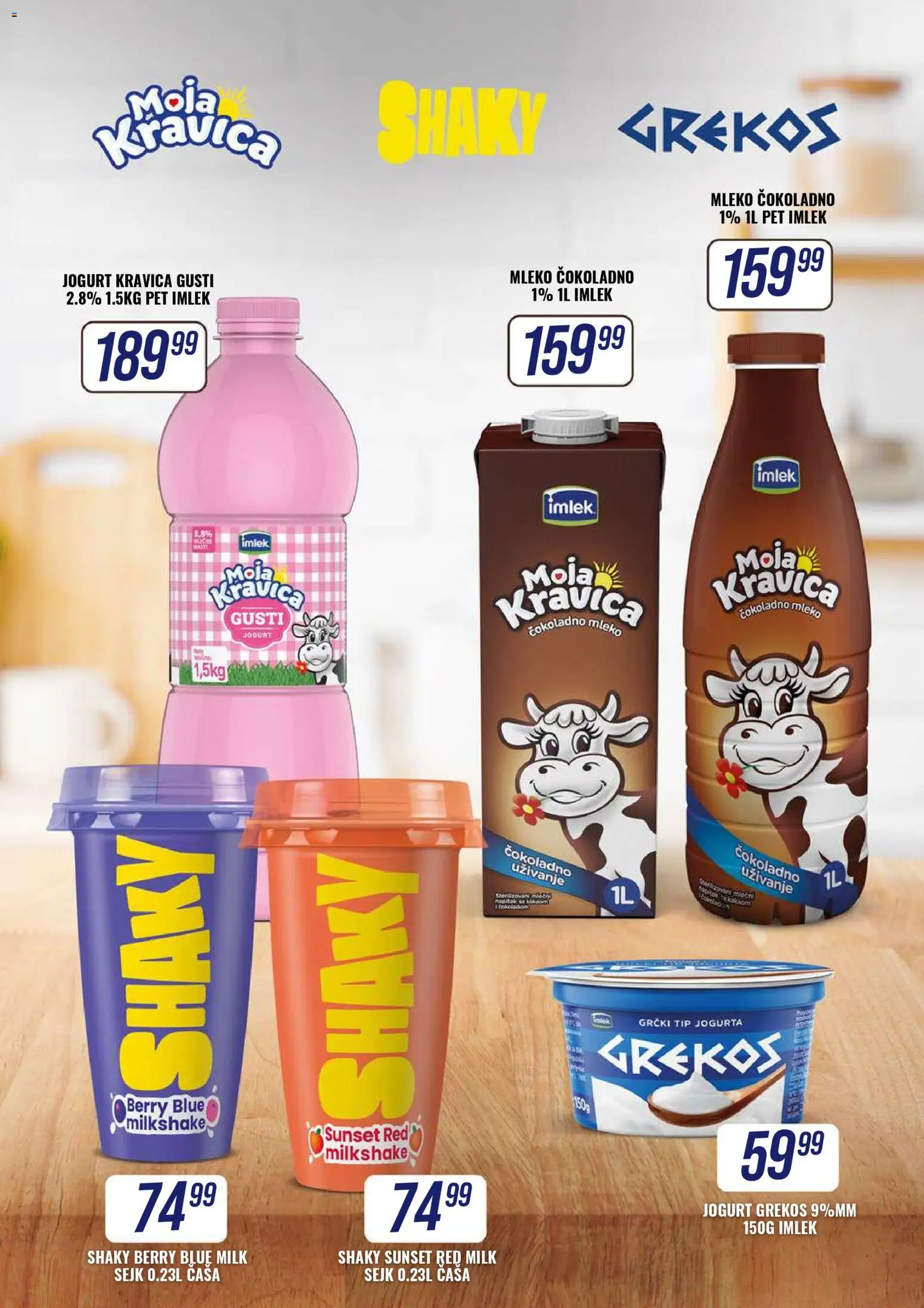 Tekijanka katalog - važi od 11.02.2026 | Strana: 3 | Proizvode: Čokoladno mleko, Moja kravica, Mleko, Jogurt