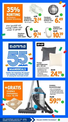 GAMMA - Folder - Voorbeeld van een folder van GAMMA, geldig van 09.02.2026 | Pagina: 13 | Producten: Haken, Tapijt, Festék