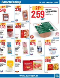 Eurospin katalog akcije – veljaven od 16.10.2025 | Stran: 7 | Izdelki: Moka, Jogurt, Paradiznik, Klobase