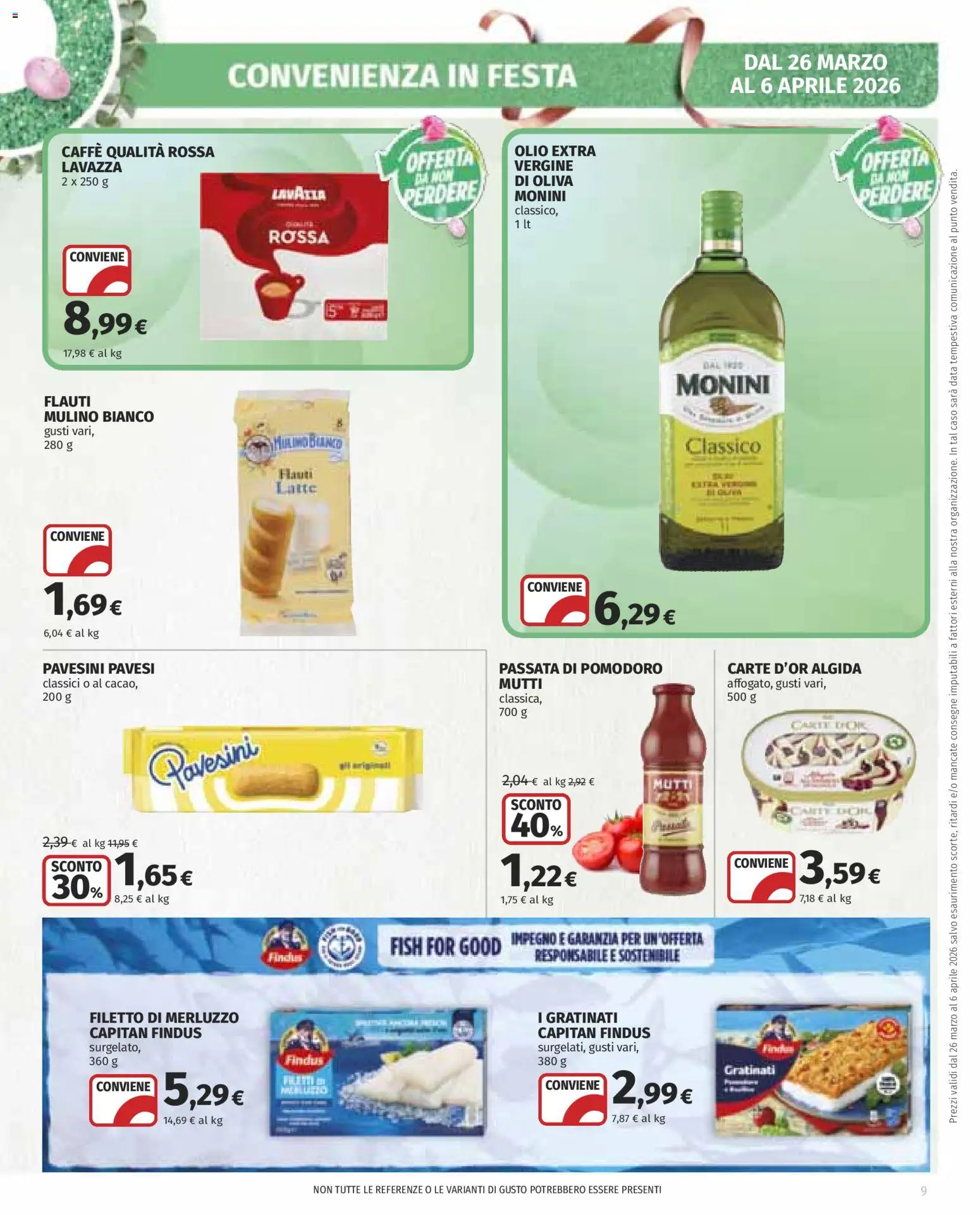 Volantino COOP del 26.03.2026 | Pagina: 9 | Prodotti: Caffè, Latte, Data, Mutti